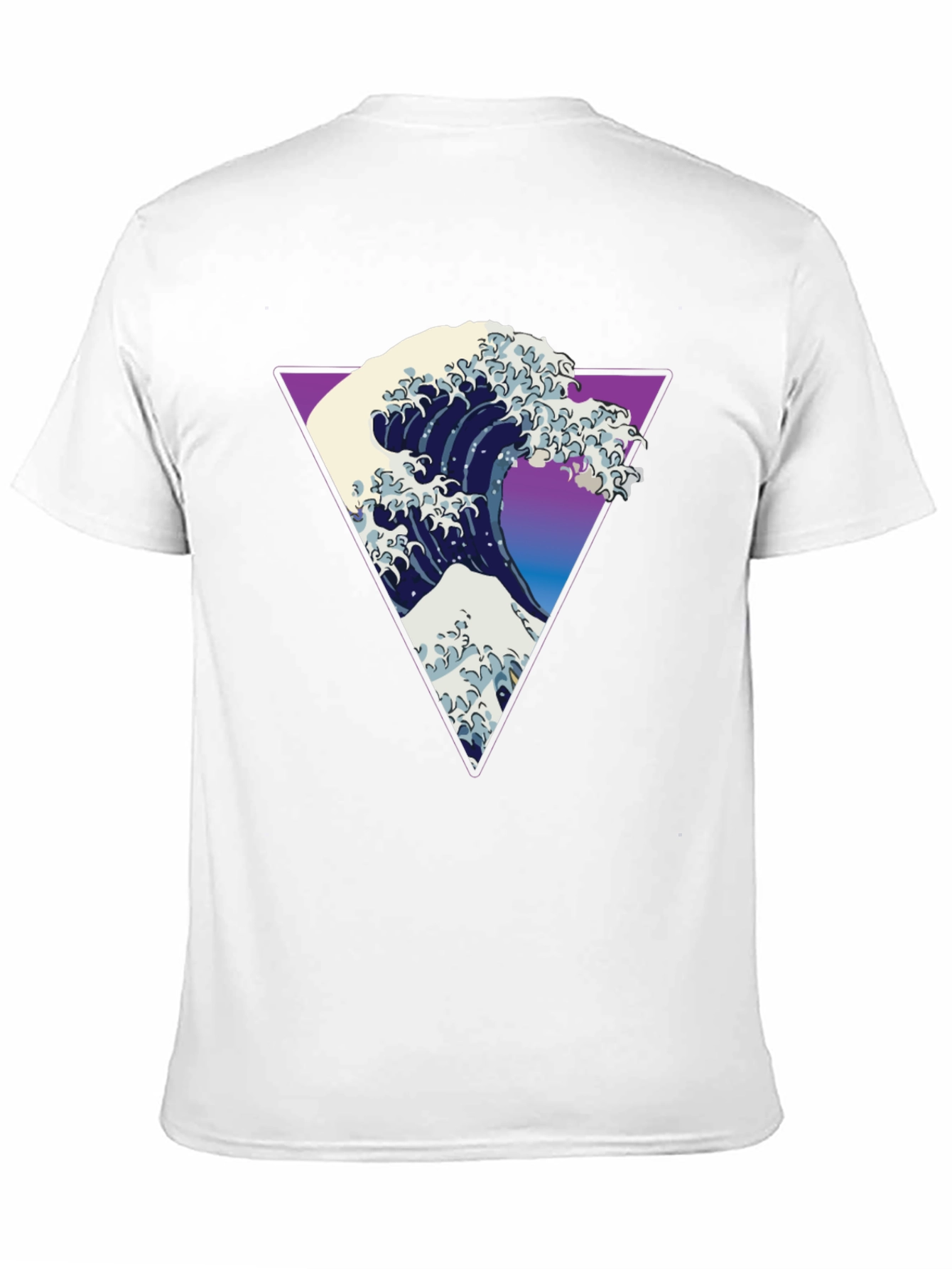 Great Wave Triangle Graphic Tee - Modern Art Shirt