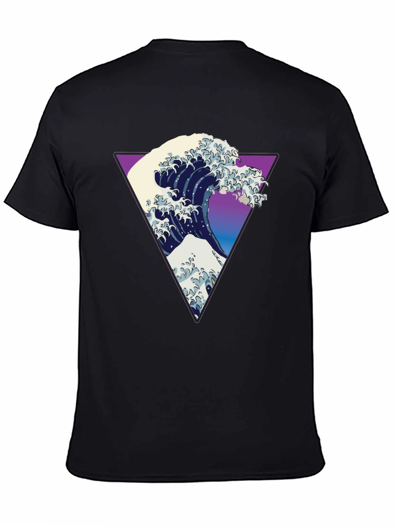 Great Wave Triangle Graphic Tee - Modern Art Shirt