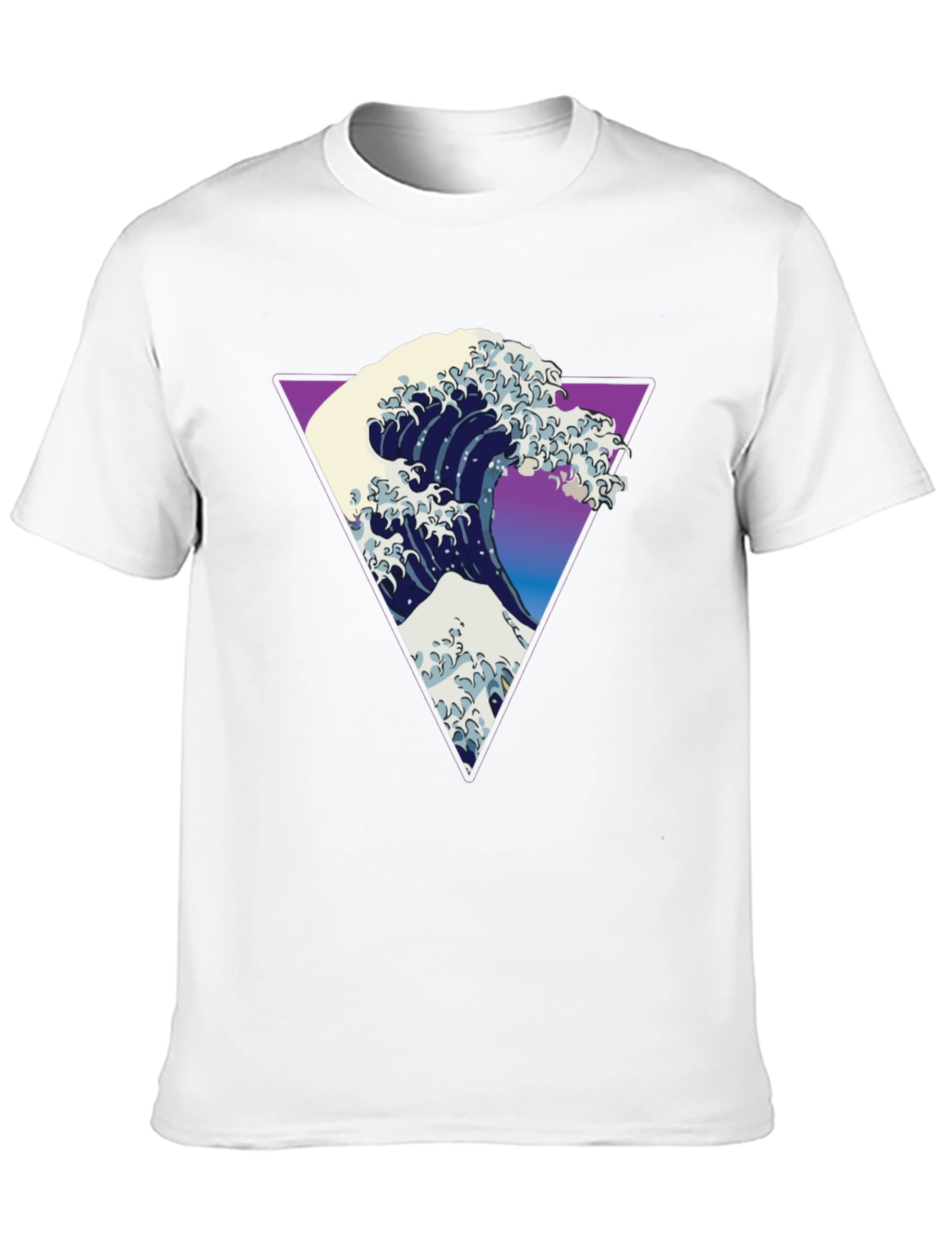 Great Wave Triangle Graphic Tee - Modern Art Shirt