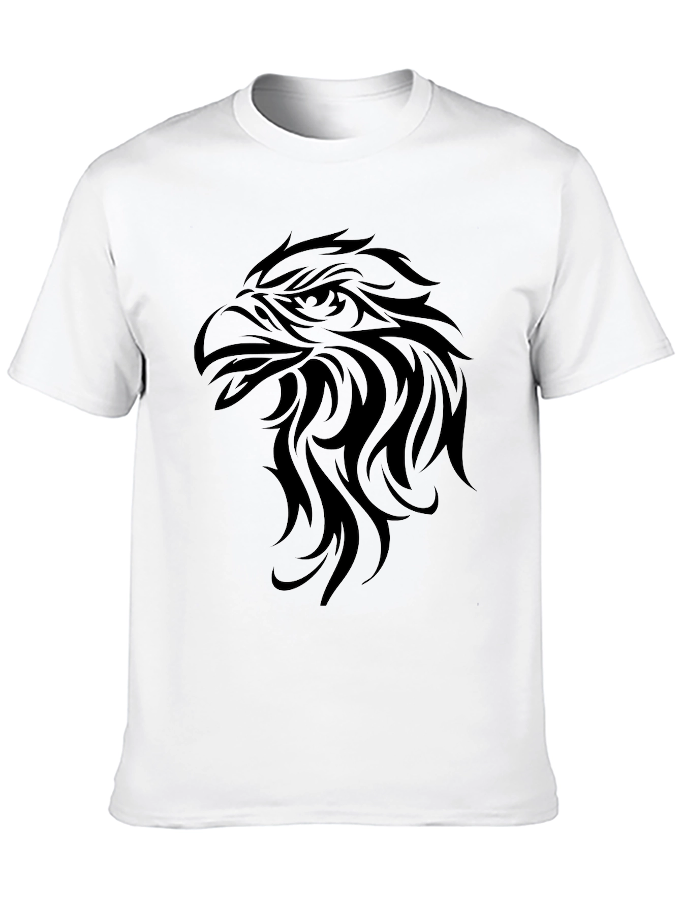 Mens Black T-Shirt with Eagle Design