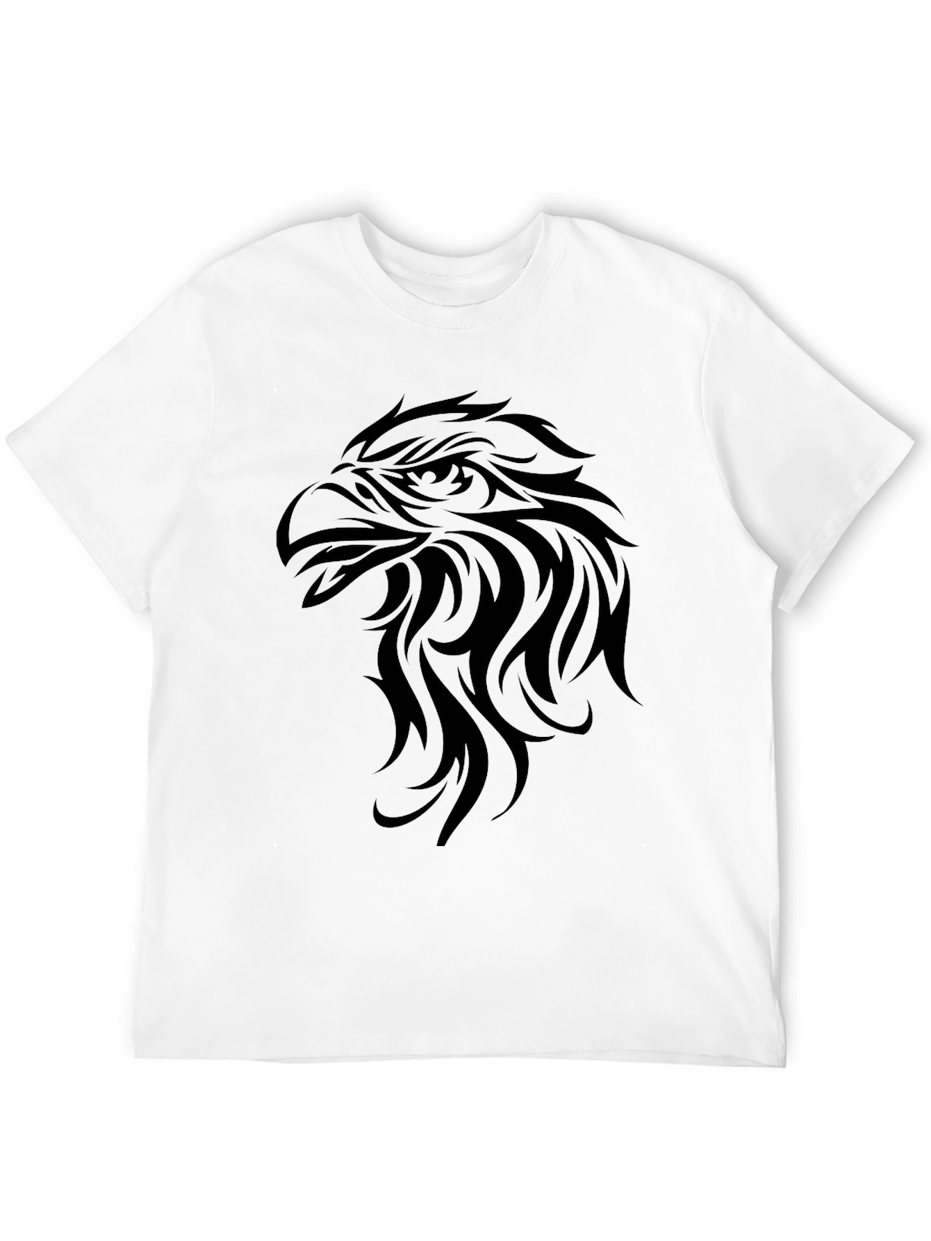 Mens Black T-Shirt with Eagle Design