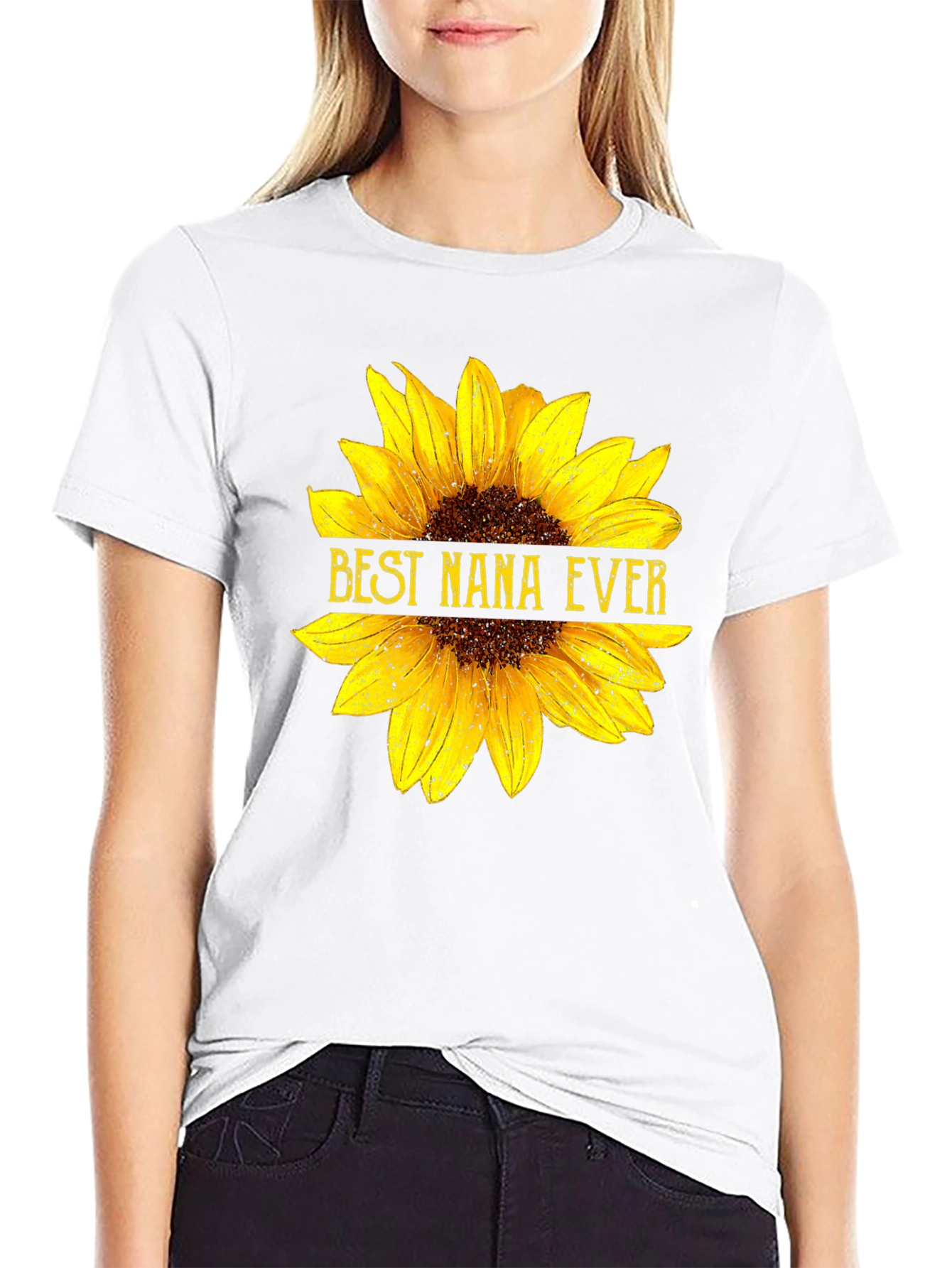 Best Nana Ever Sunflower Graphic T-Shirt