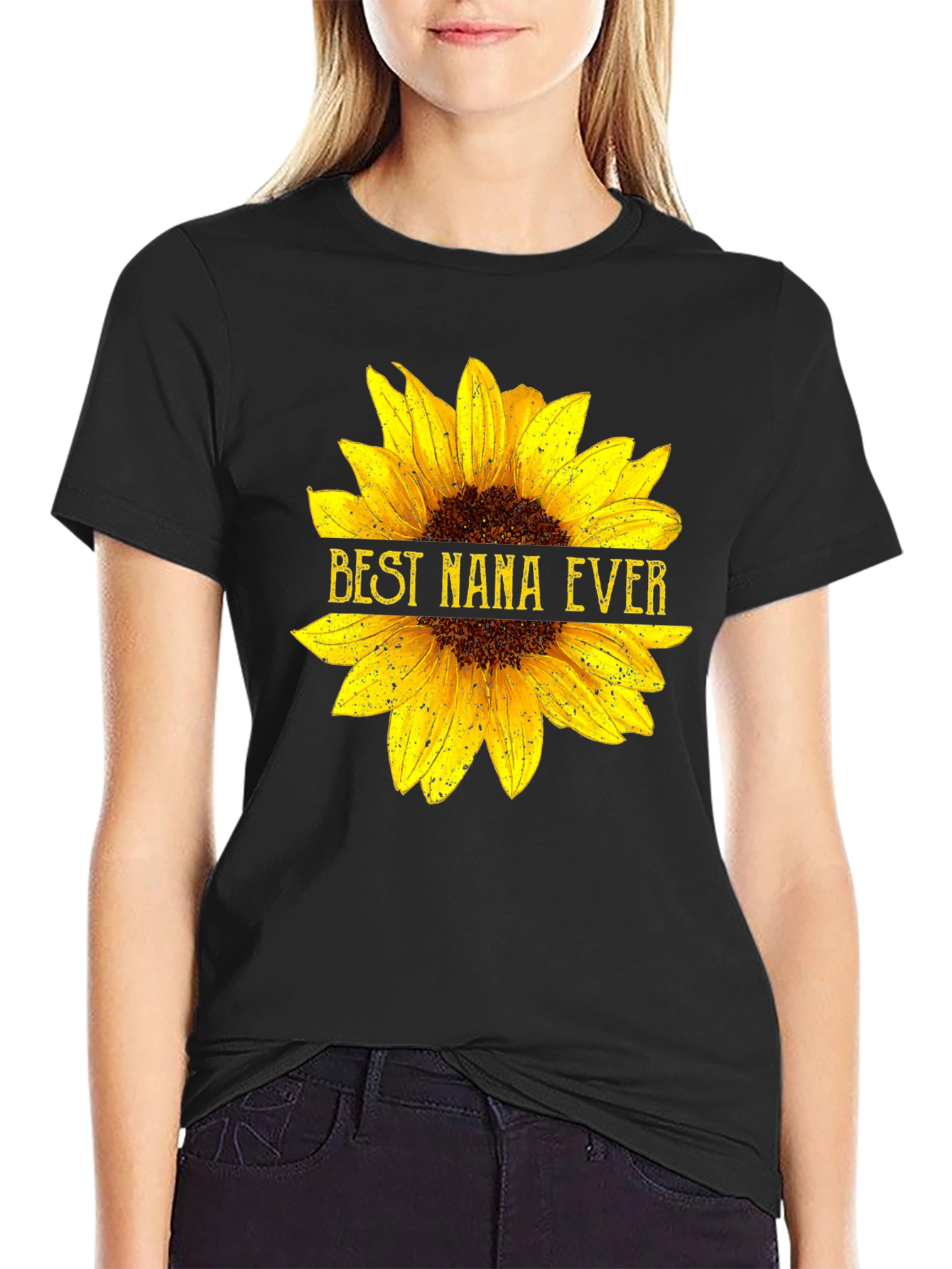 Best Nana Ever Sunflower Graphic T-Shirt