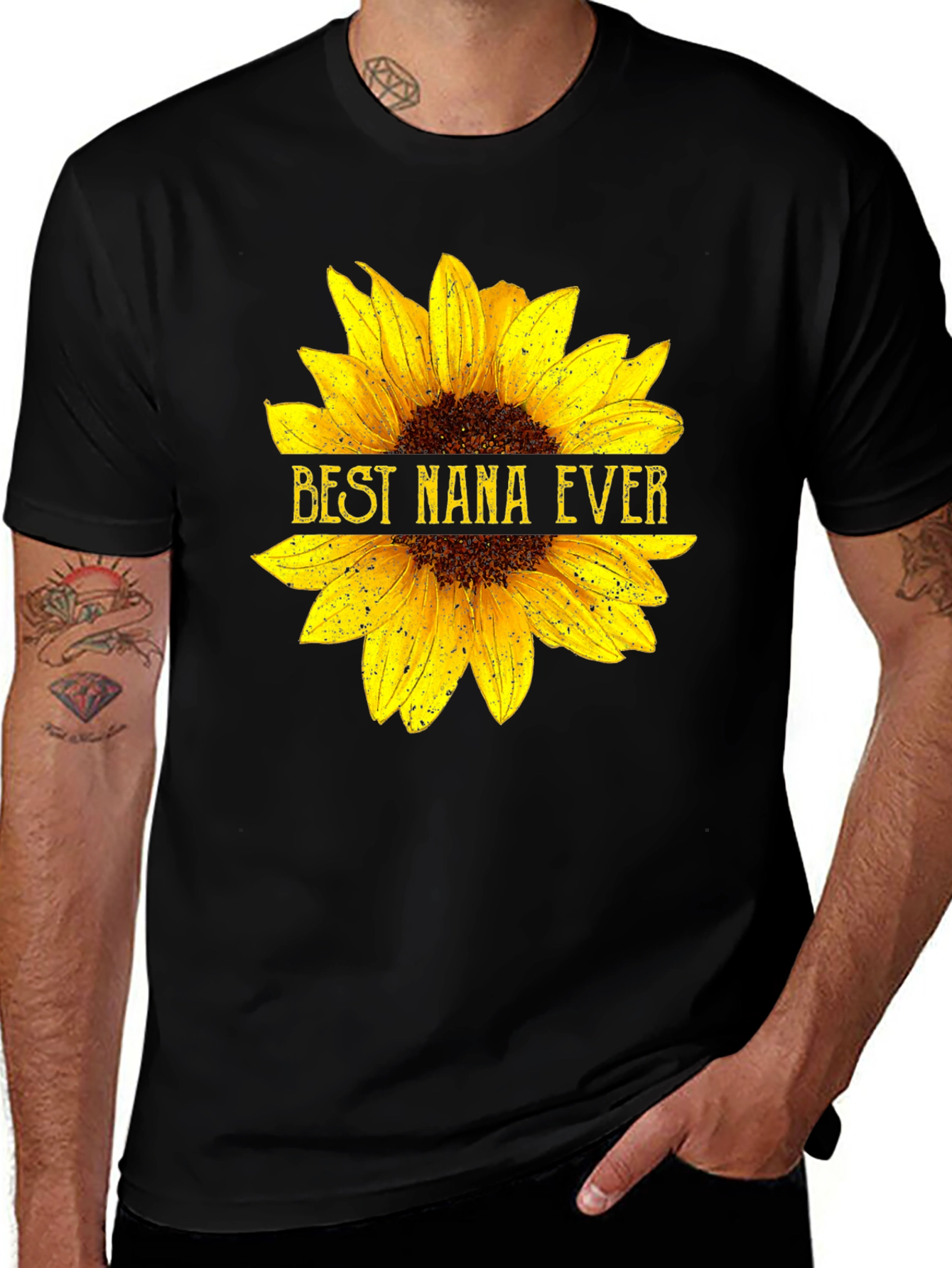 Best Nana Ever Sunflower Graphic T-Shirt