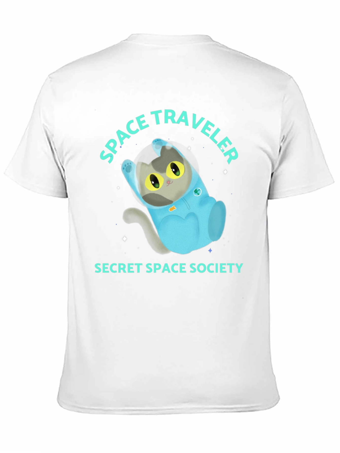 Space Traveler Cat Graphic Tee - Secret Society