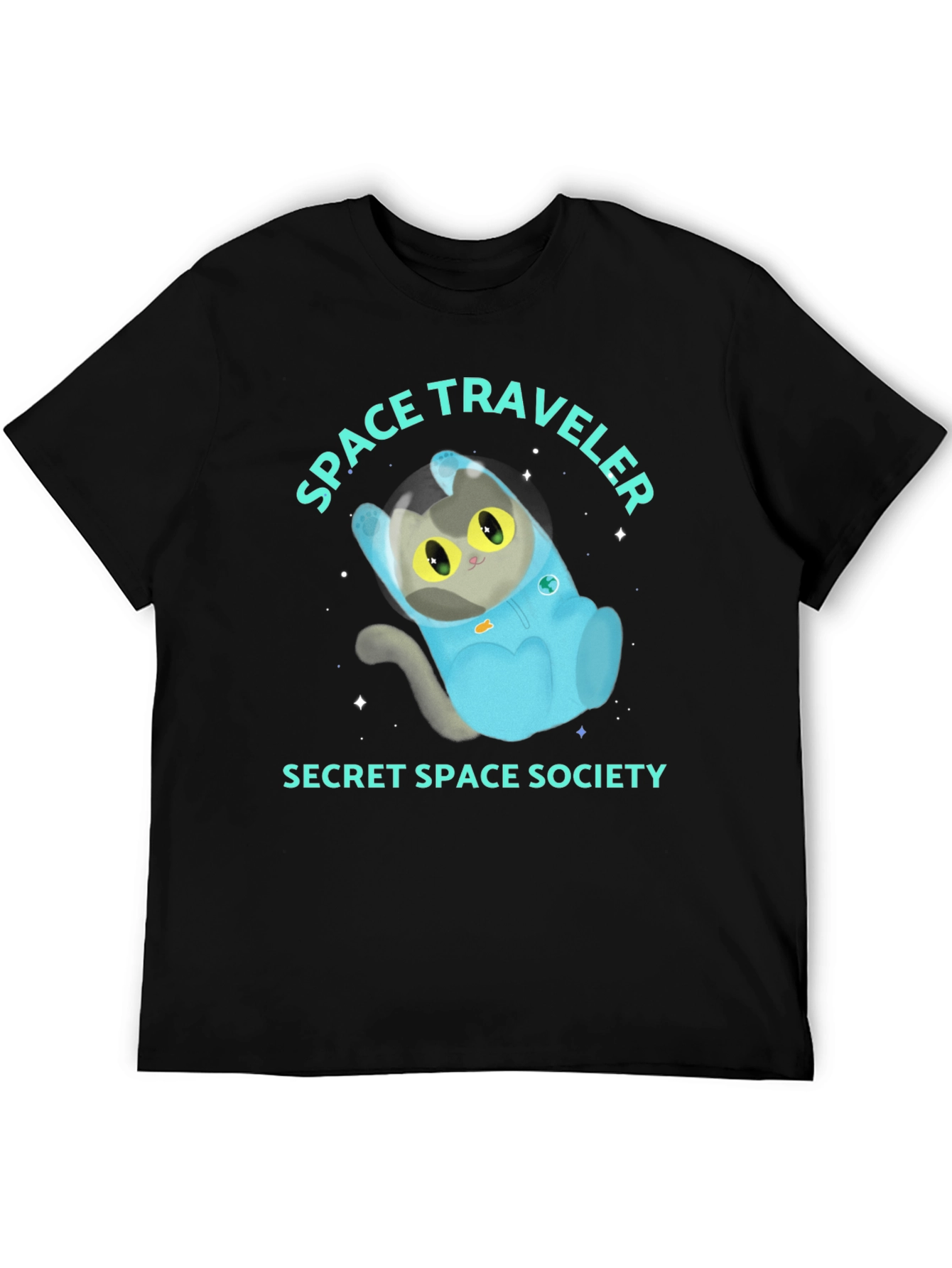 Space Traveler Cat Graphic Tee - Secret Society