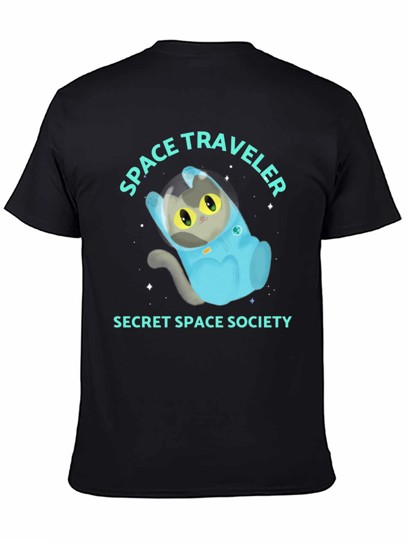 Space Traveler Cat Graphic Tee - Secret Society