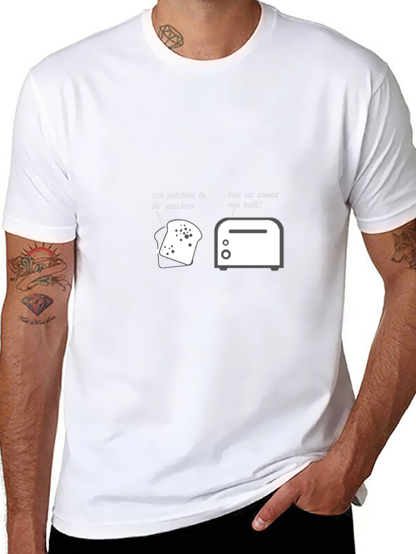 Humorous Toast & Toaster Graphic T-Shirt