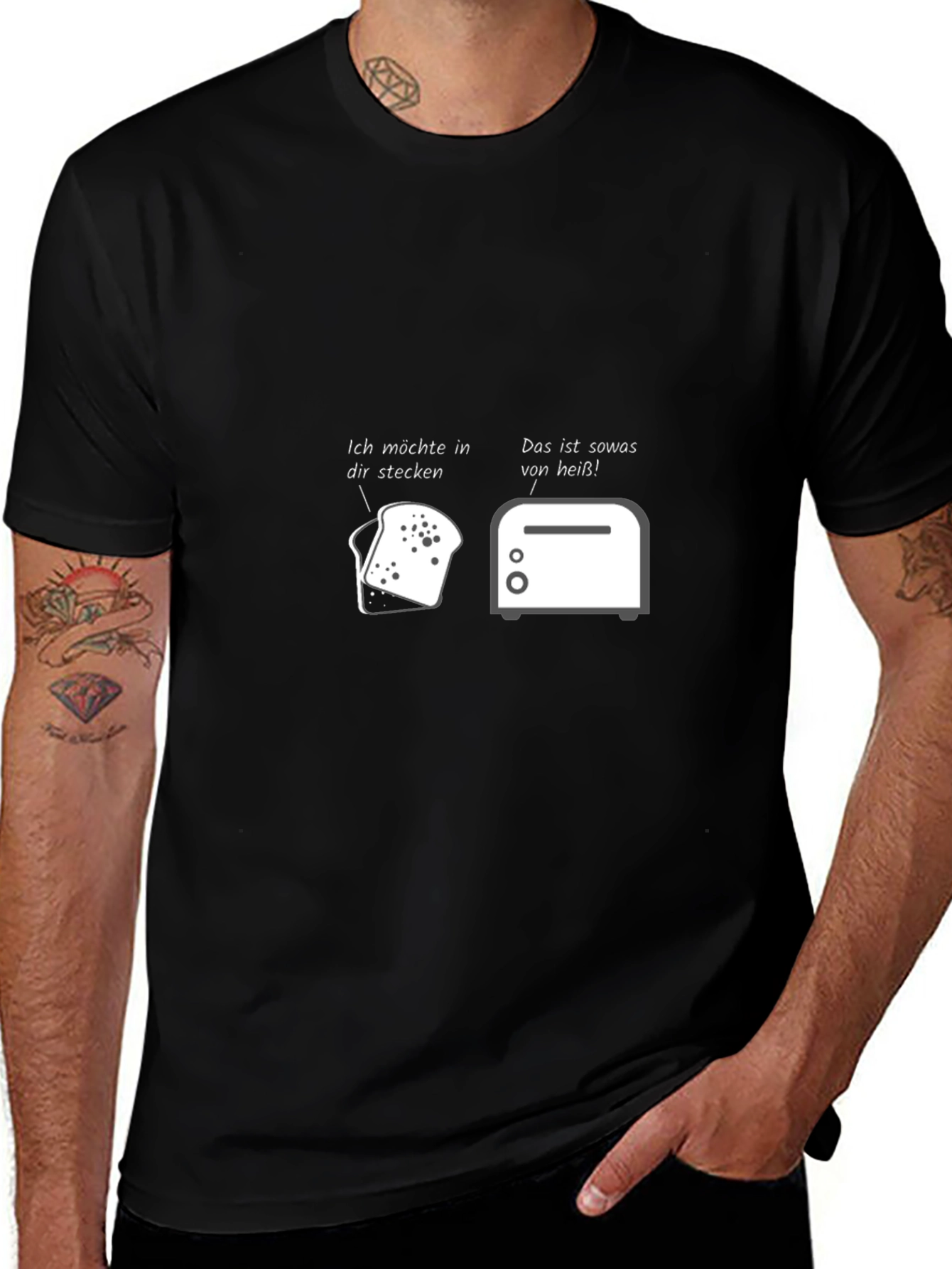 Humorous Toast & Toaster Graphic T-Shirt