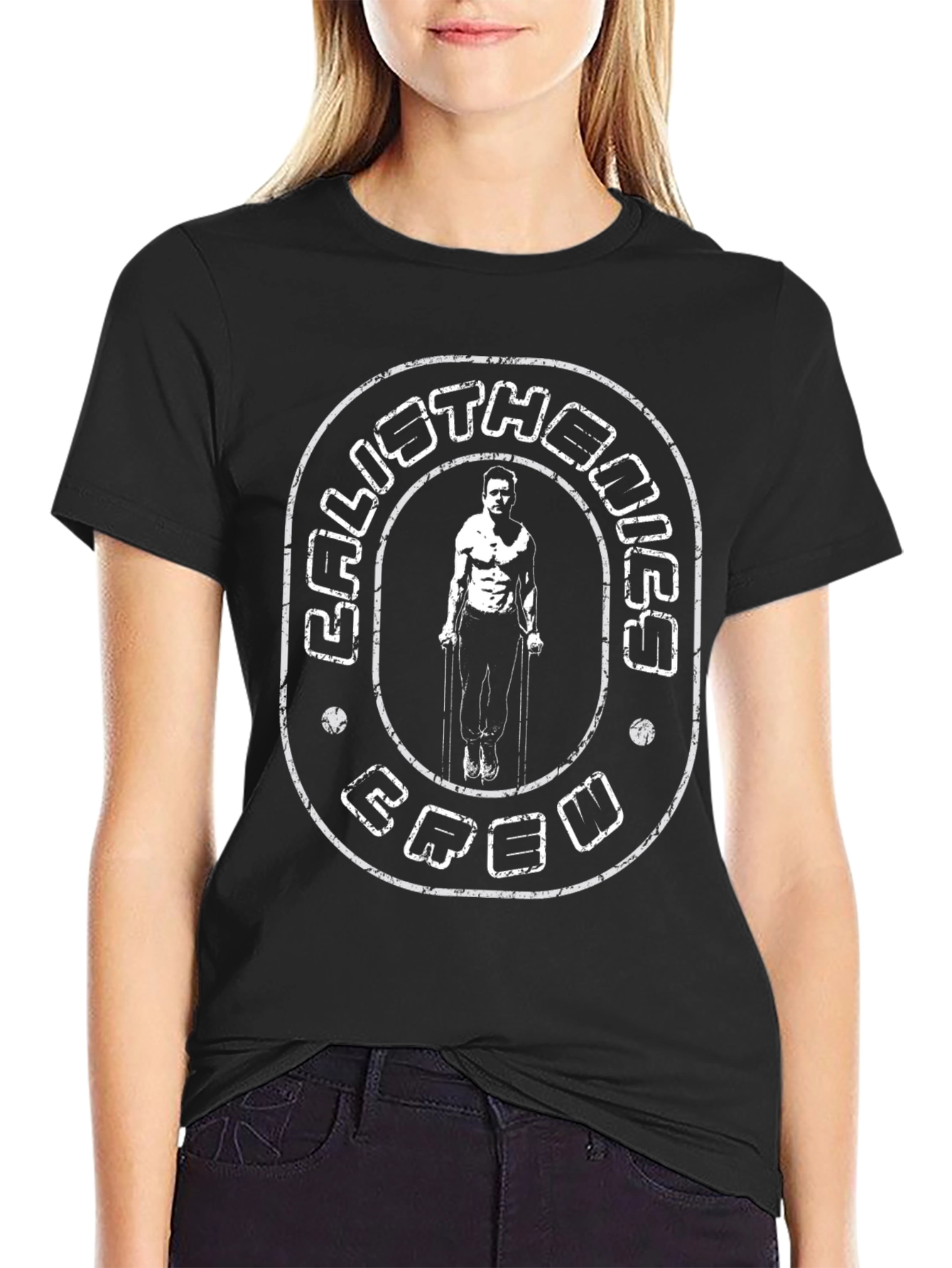 Calisthenics Crew Graphic Tee - Black