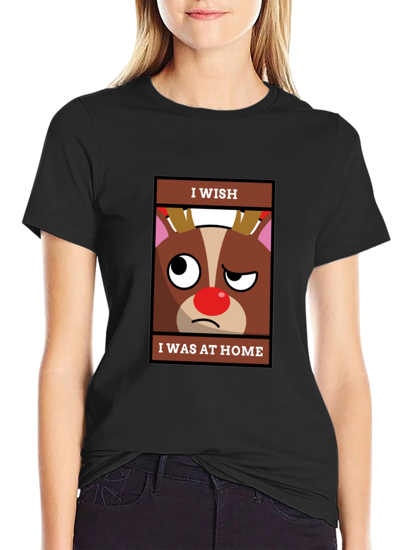 I Wish I Was At Home Funny Christmas T-Shirt
