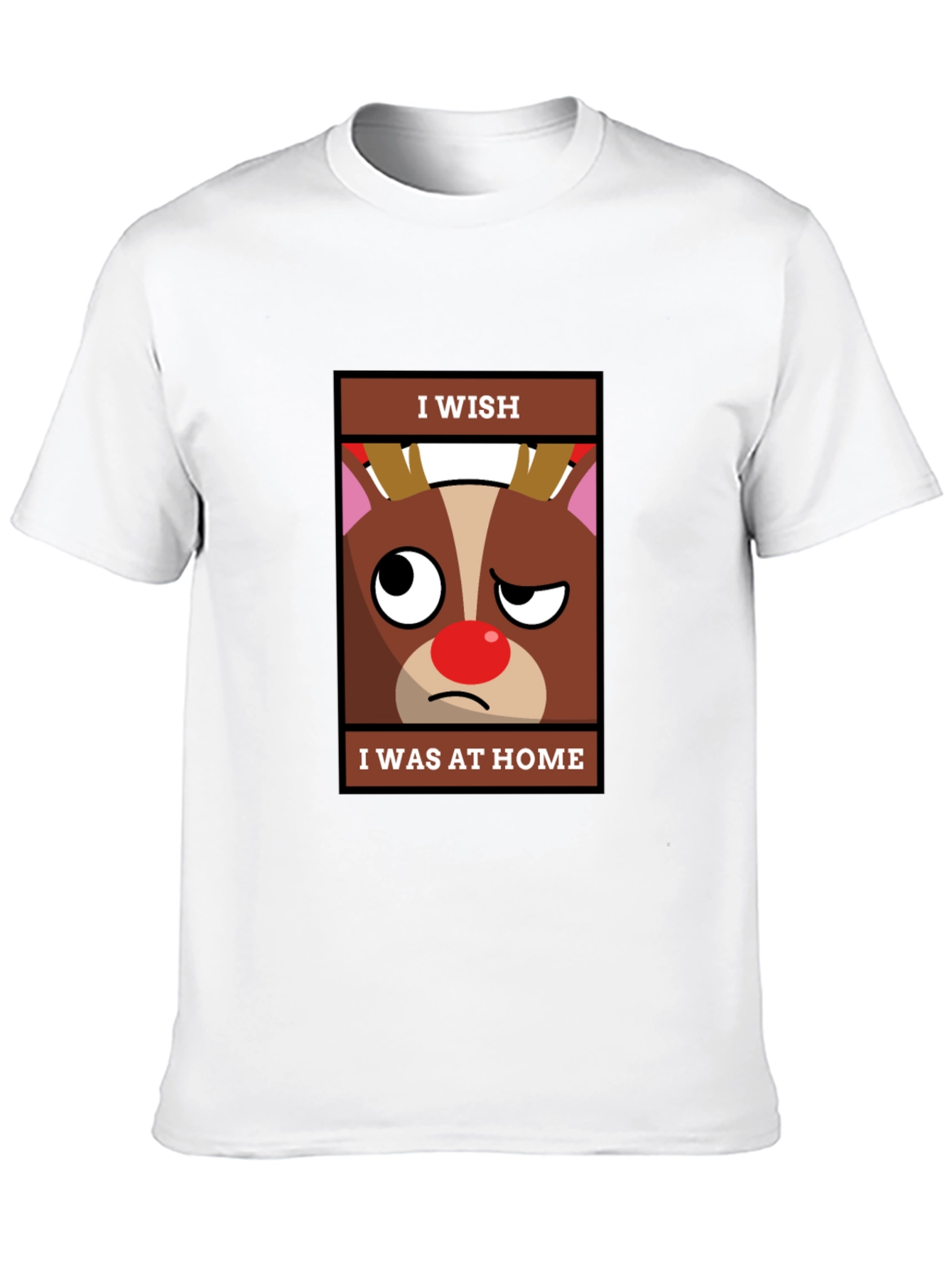 I Wish I Was At Home Funny Christmas T-Shirt