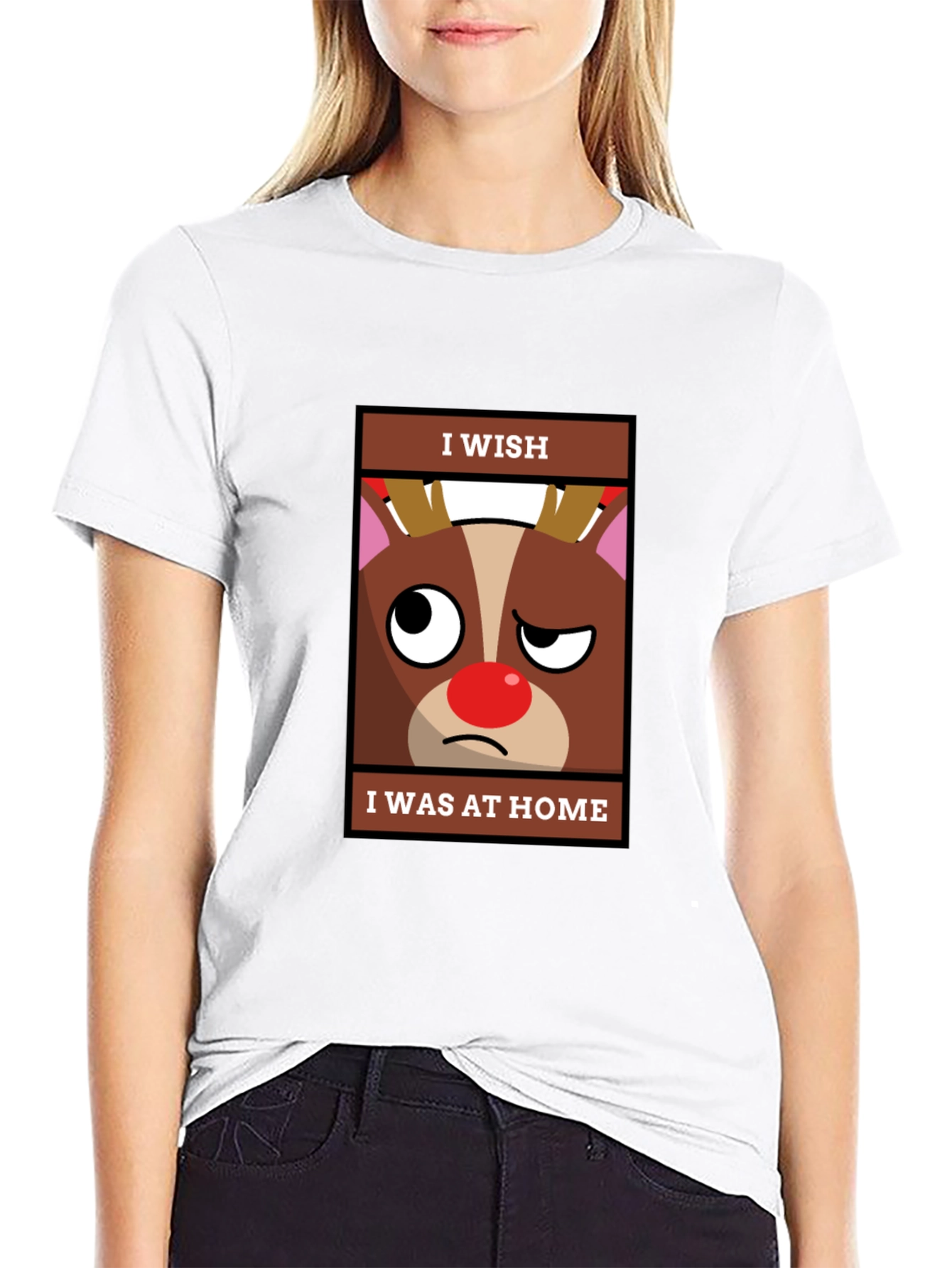 I Wish I Was At Home Funny Christmas T-Shirt