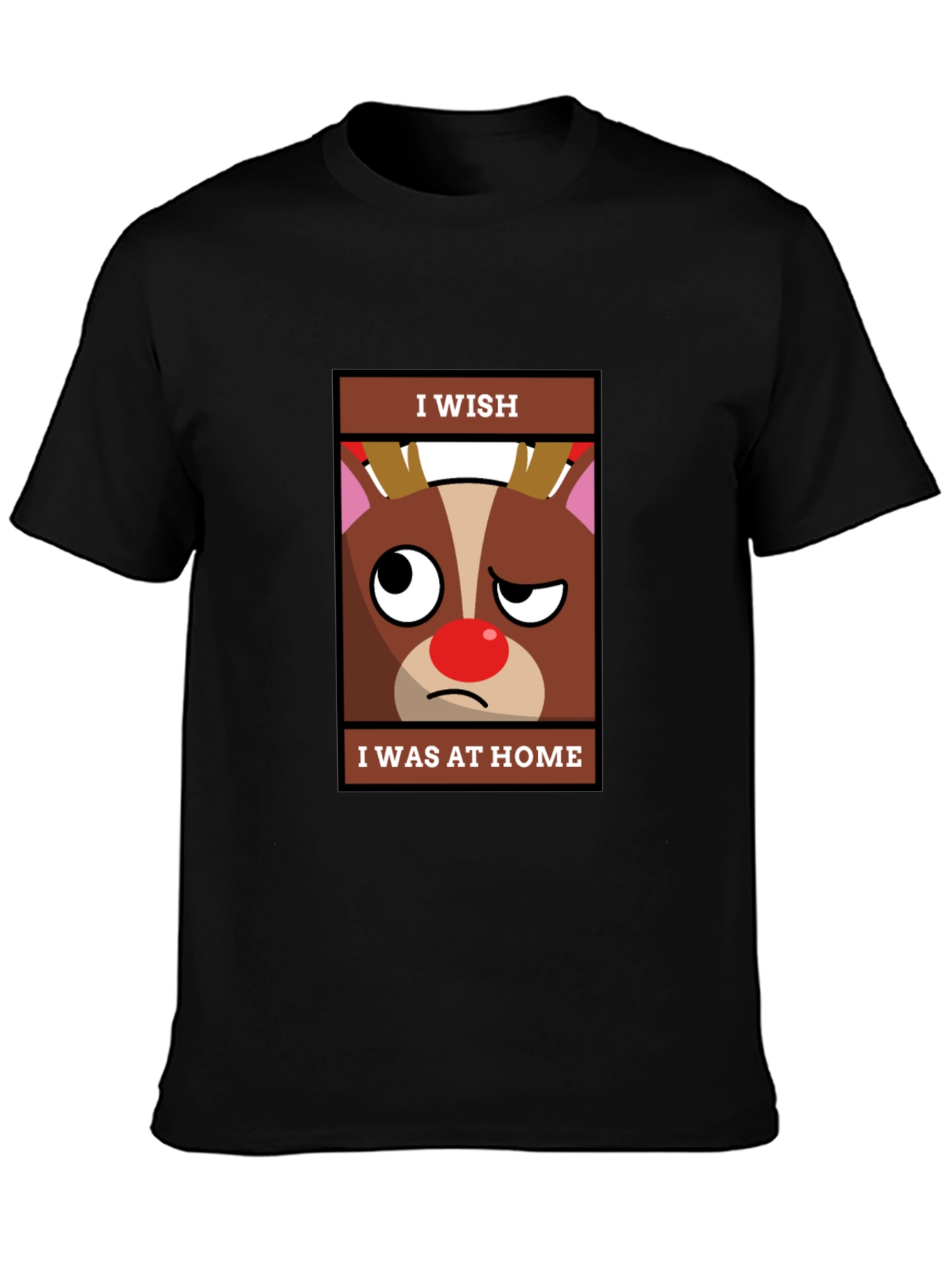 I Wish I Was At Home Funny Christmas T-Shirt