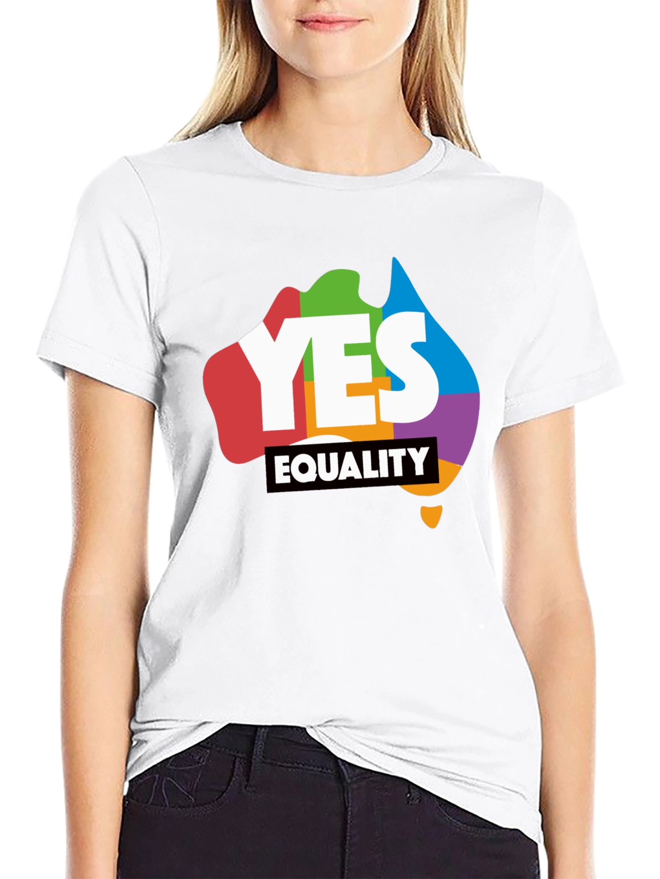 Yes Equality T-Shirt - Rainbow Australia Pride Tee
