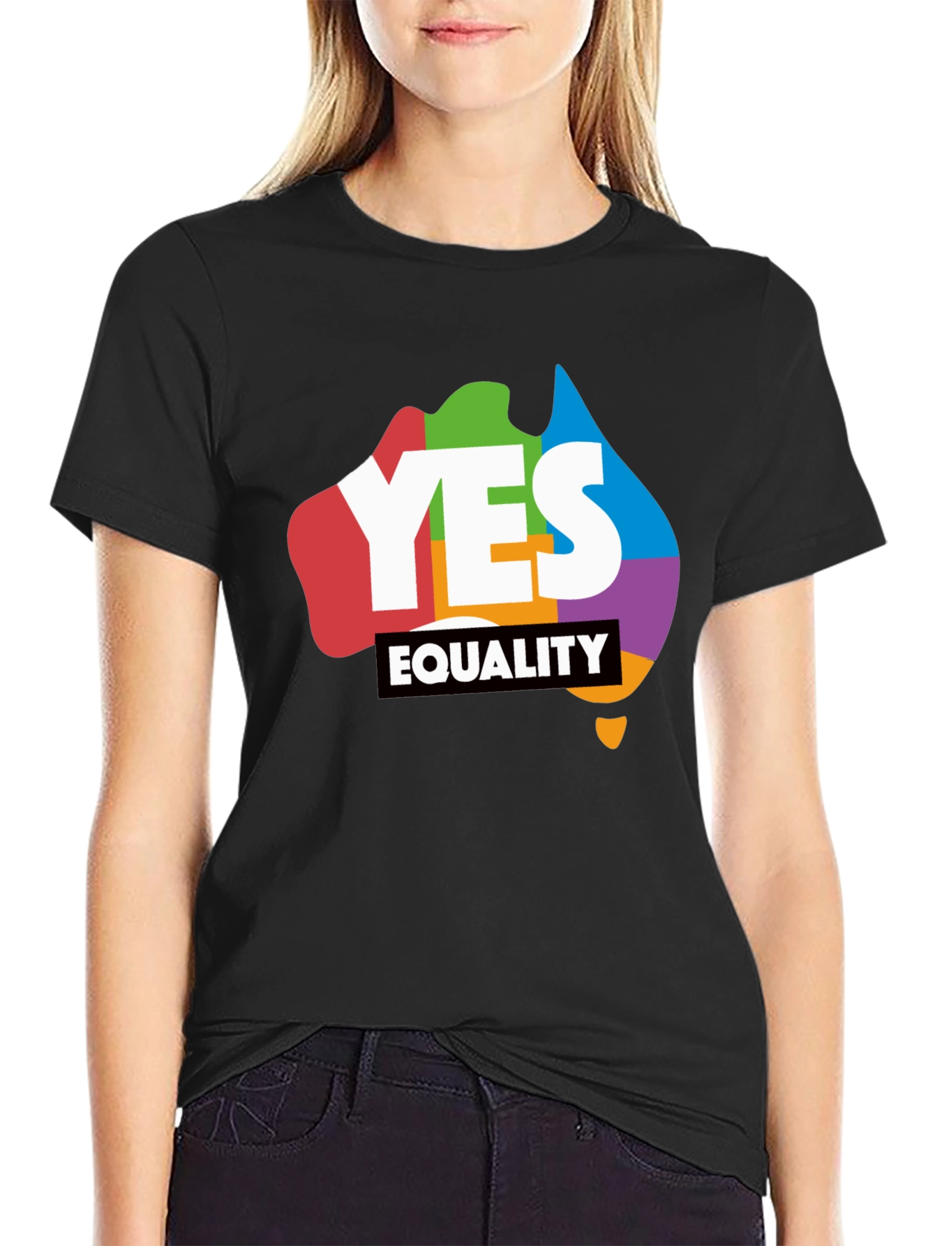 Yes Equality T-Shirt - Rainbow Australia Pride Tee