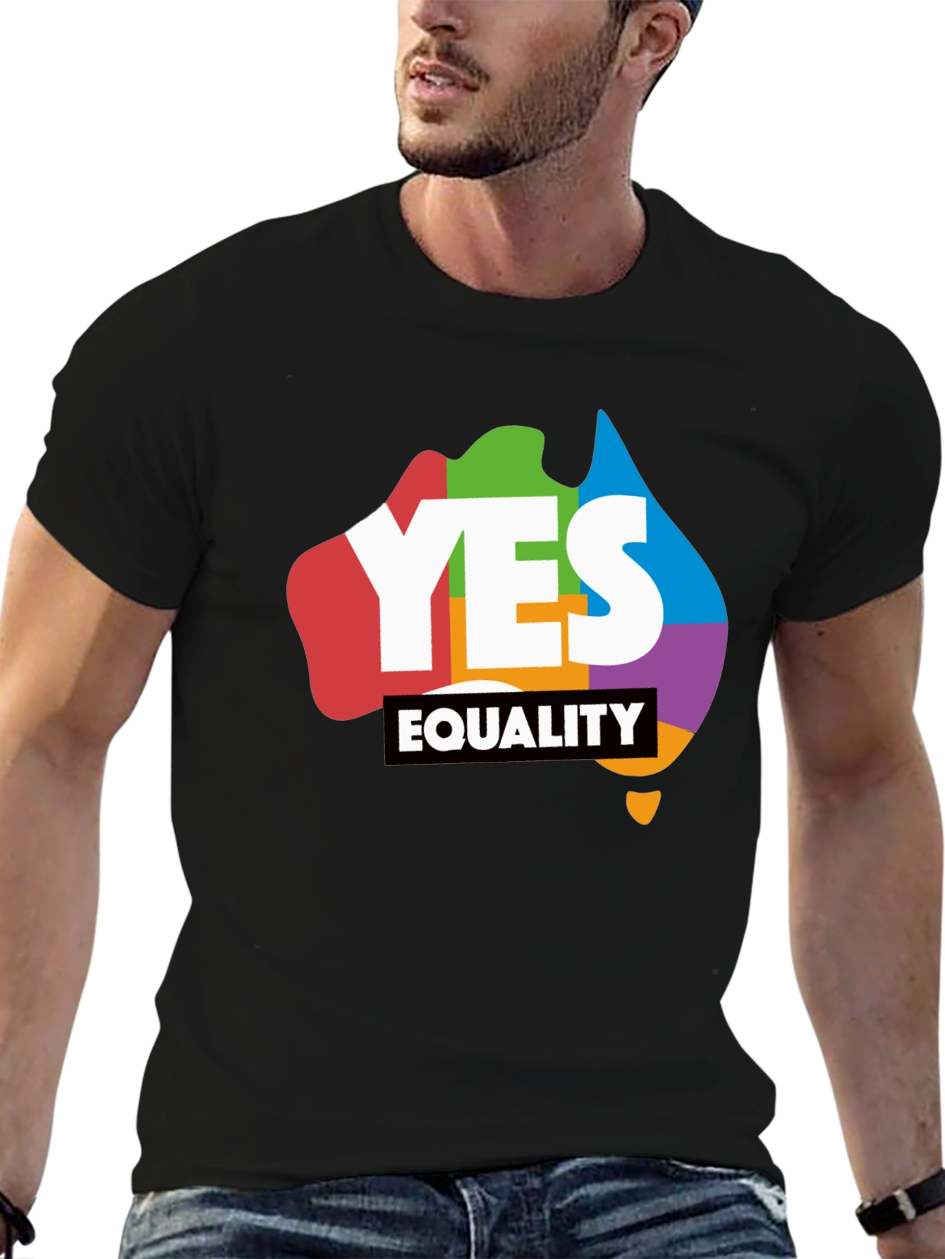 Yes Equality T-Shirt - Rainbow Australia Pride Tee