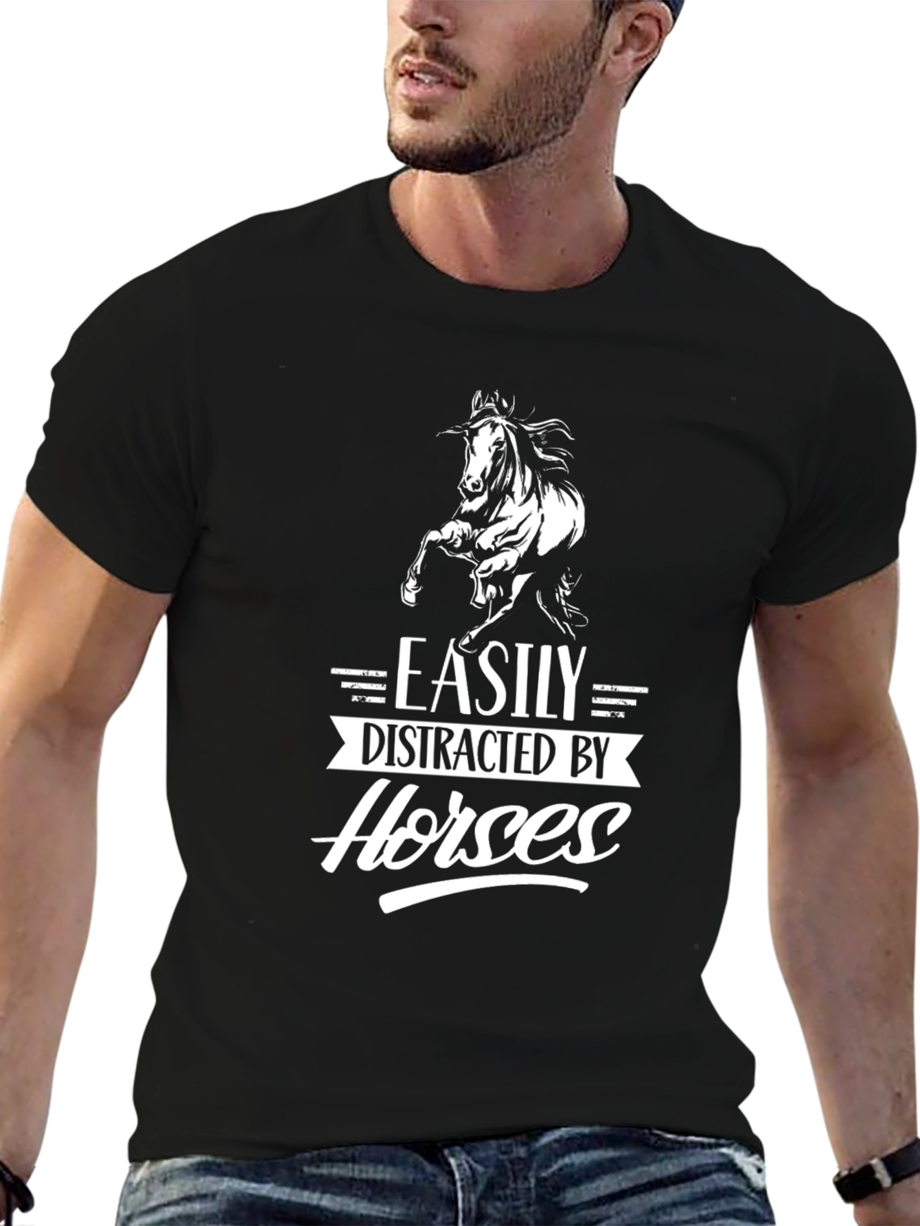 Easily Distracted by Horses Graphic Tee