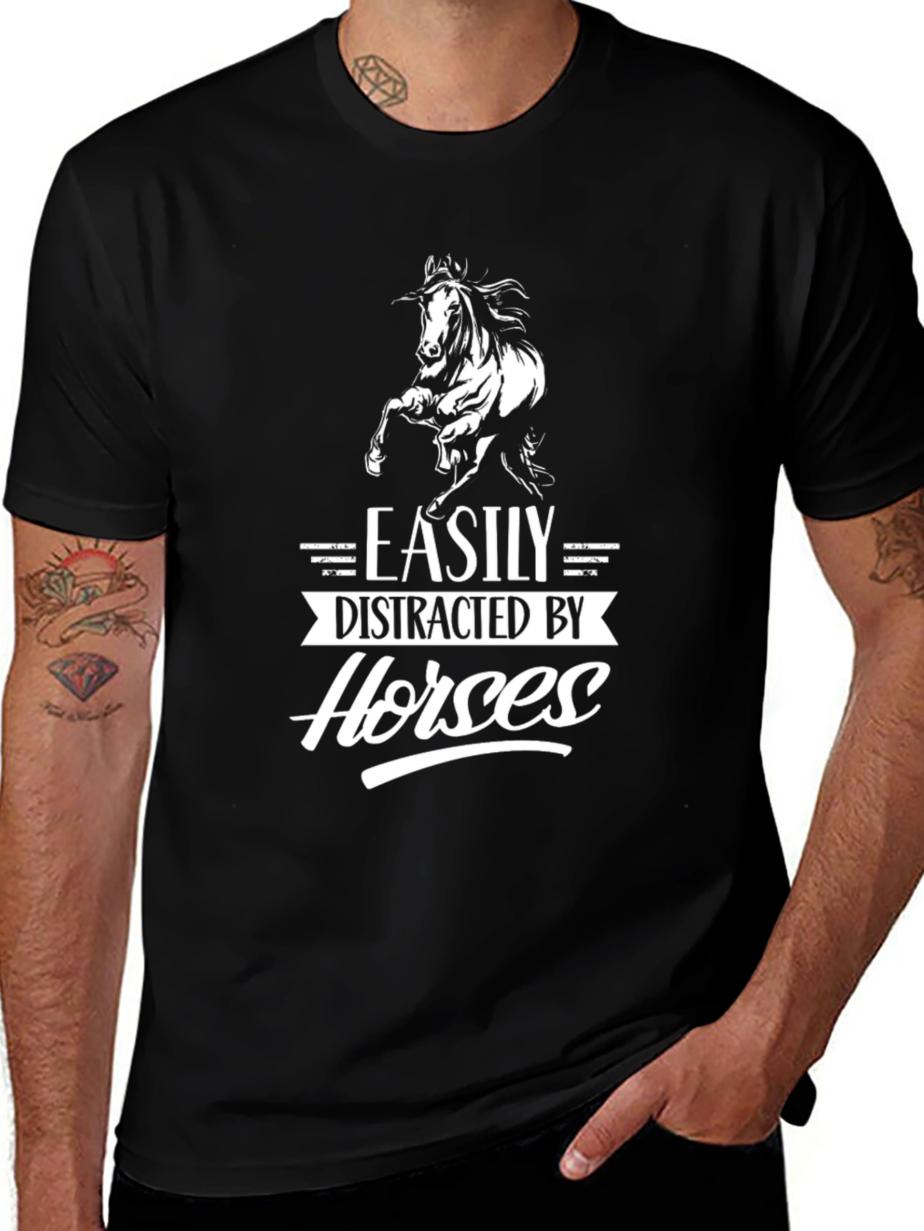 Easily Distracted by Horses Graphic Tee