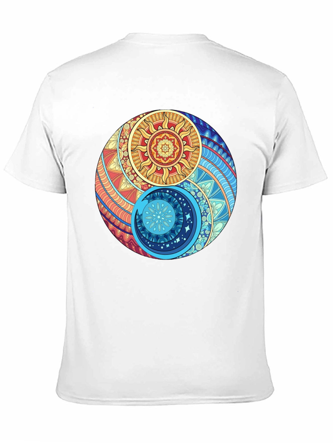 Yin Yang Sun and Moon Graphic T-Shirt