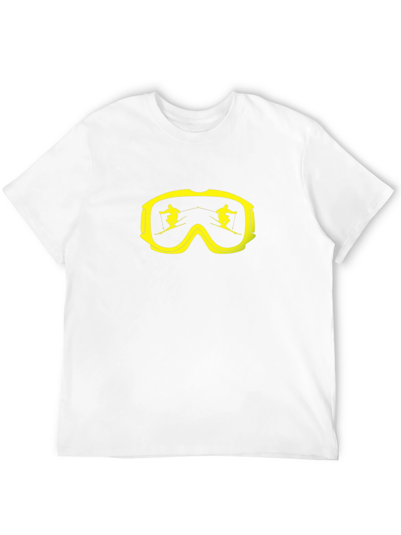 Ski Goggles Graphic Tee - Black Cotton T-Shirt