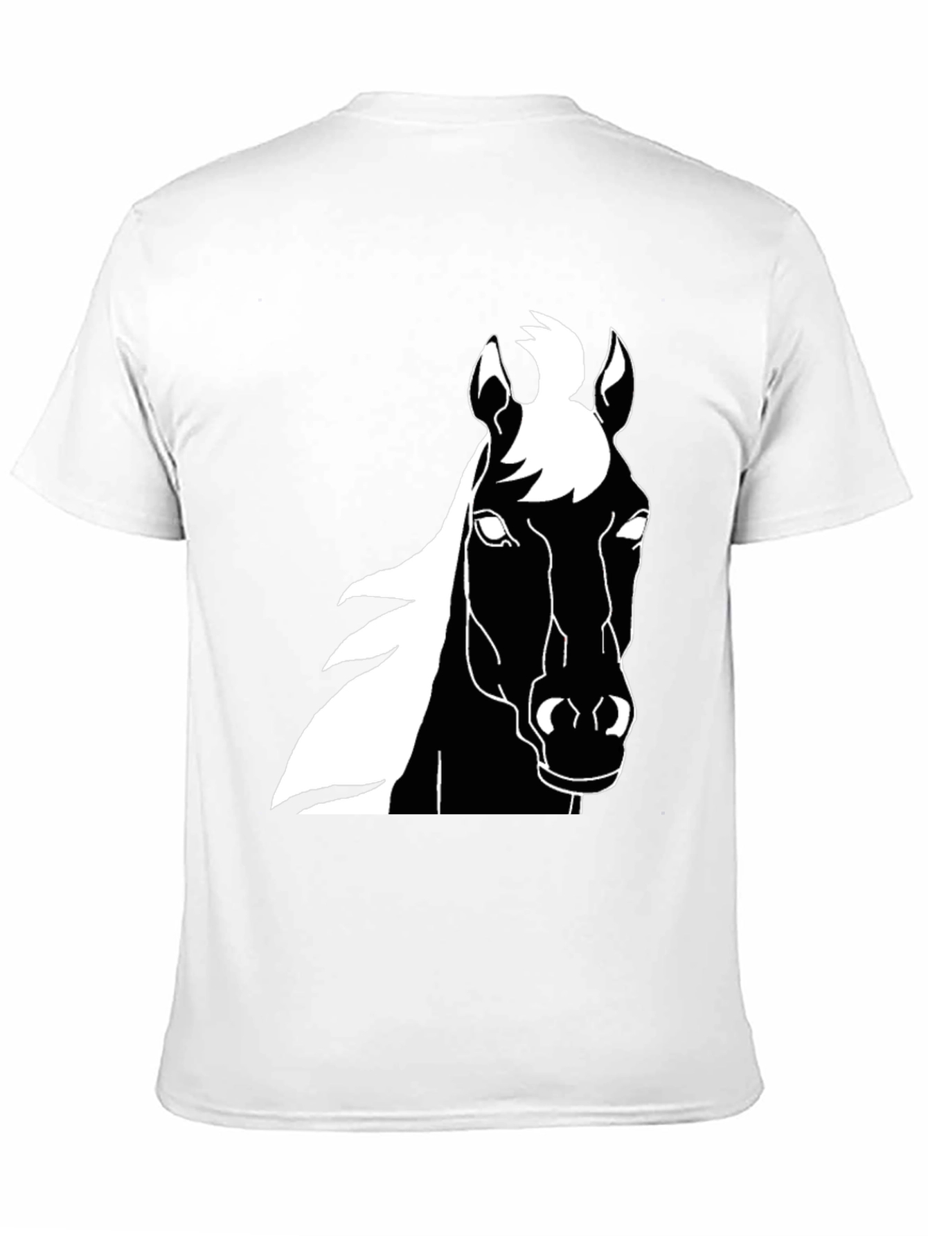 Black Horse Graphic Tee - Stylish Mens T-Shirt