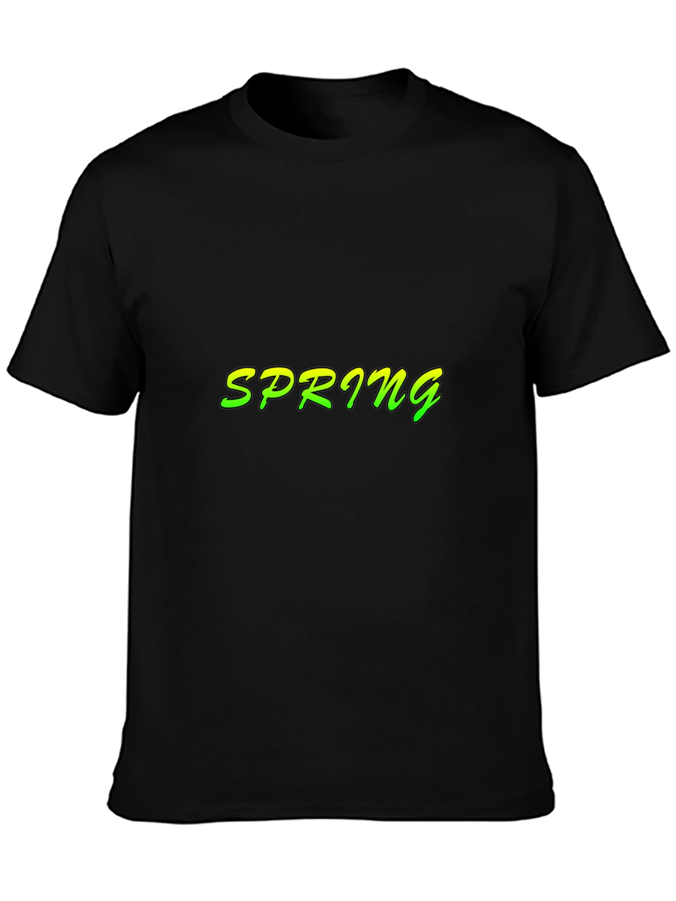 Spring T-Shirt - Black - Short Sleeve