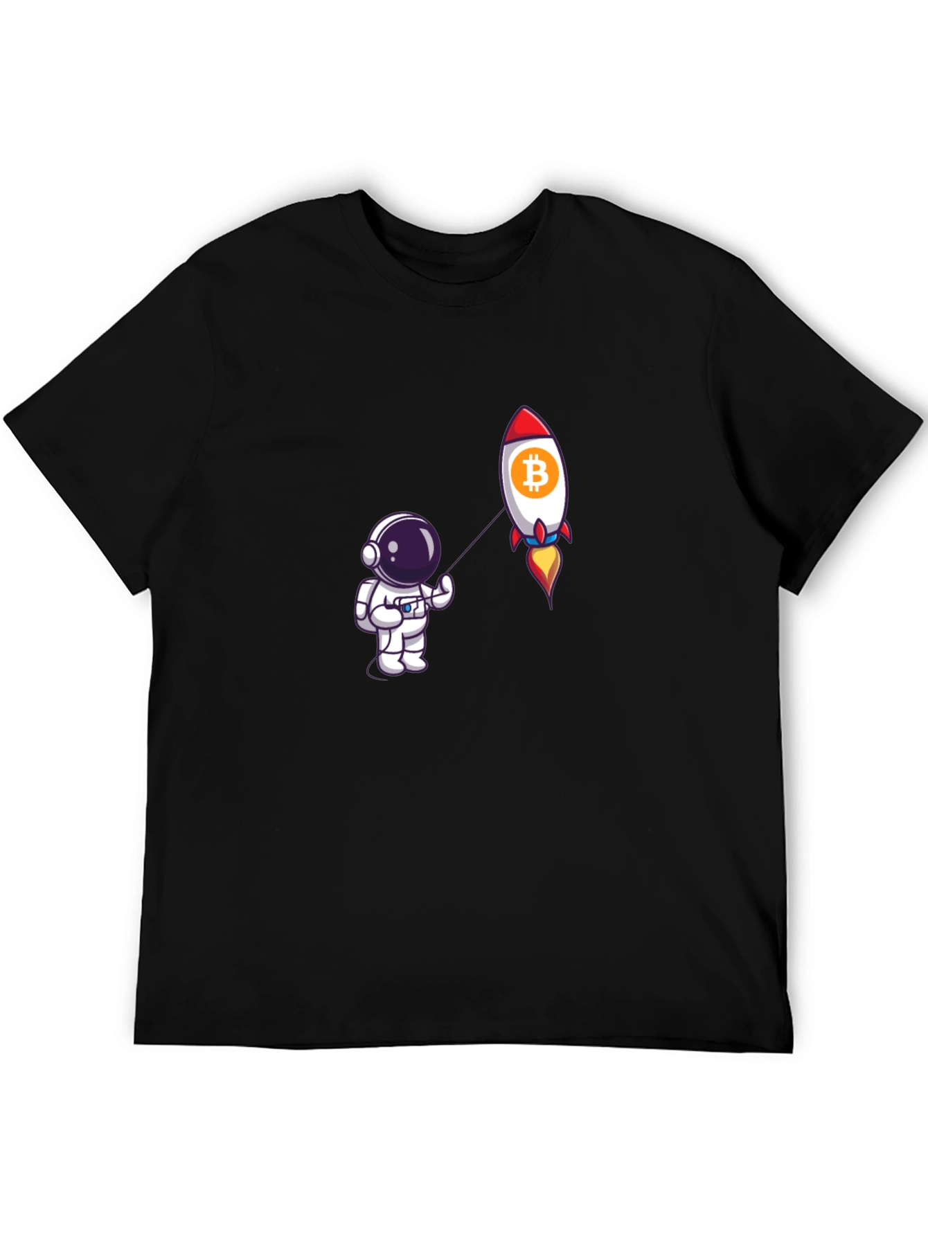 Bitcoin Rocket Astronaut Graphic Tee - Black