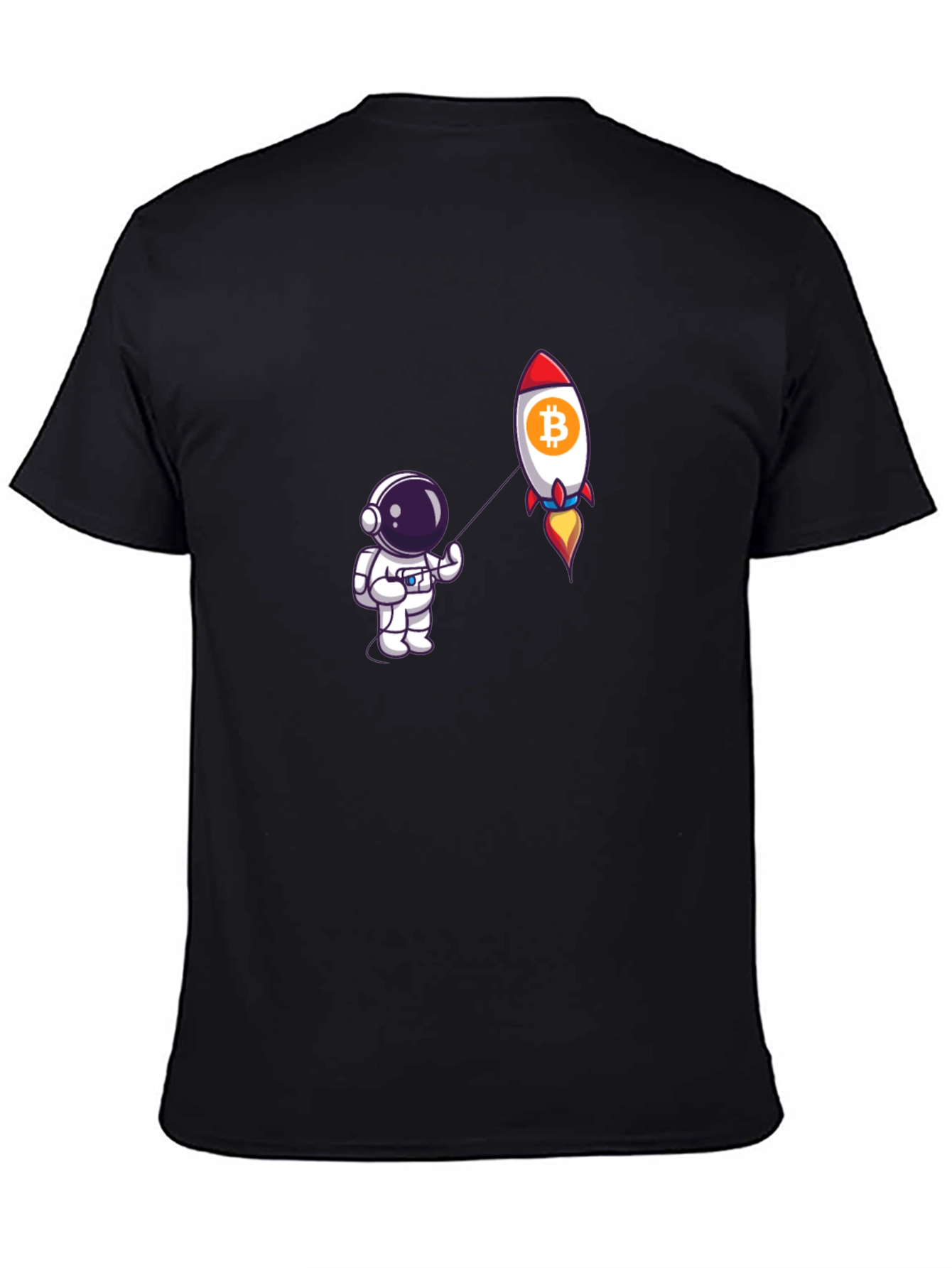 Bitcoin Rocket Astronaut Graphic Tee - Black