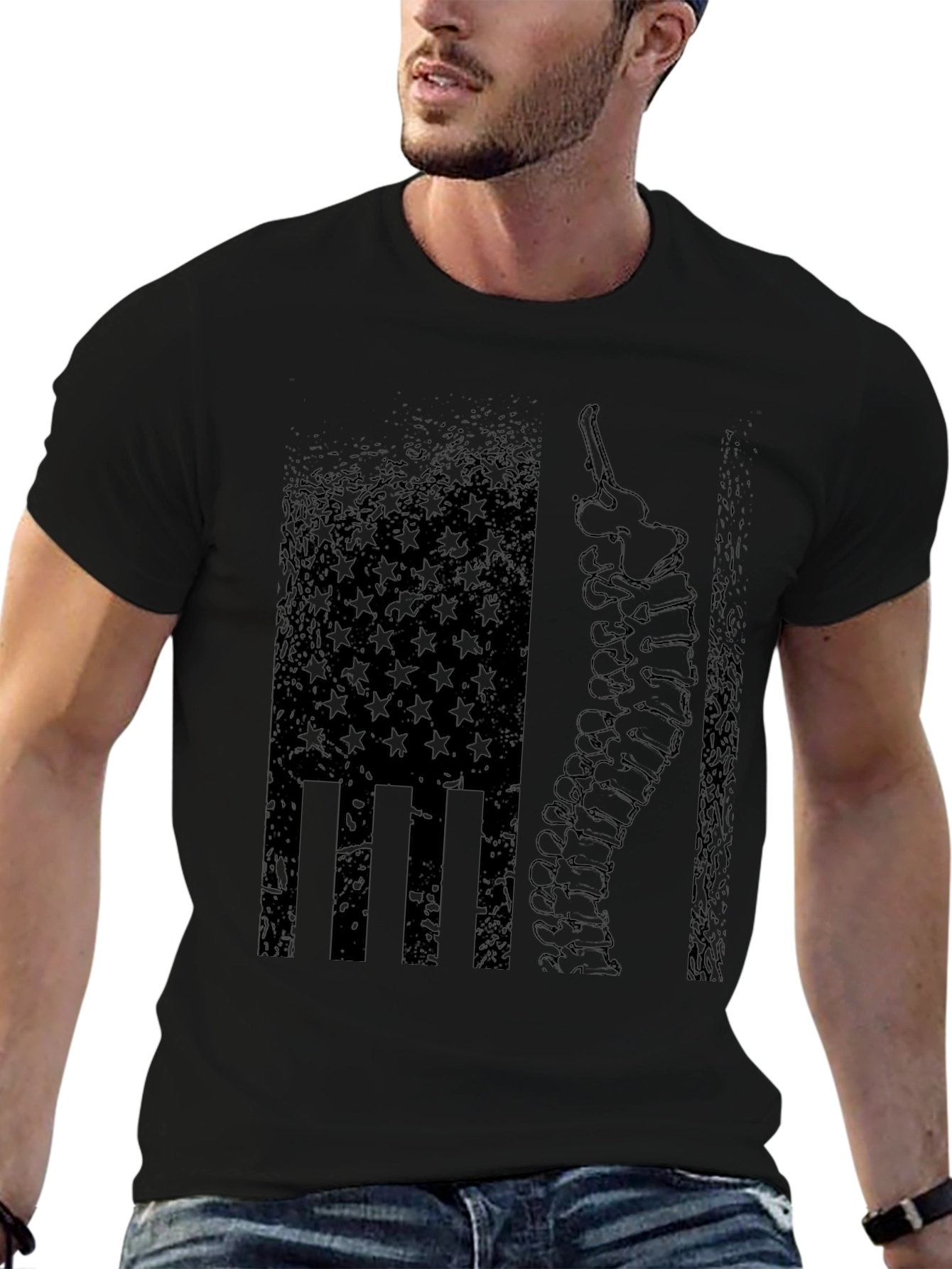 Chiropractor American Flag Spine T-Shirt