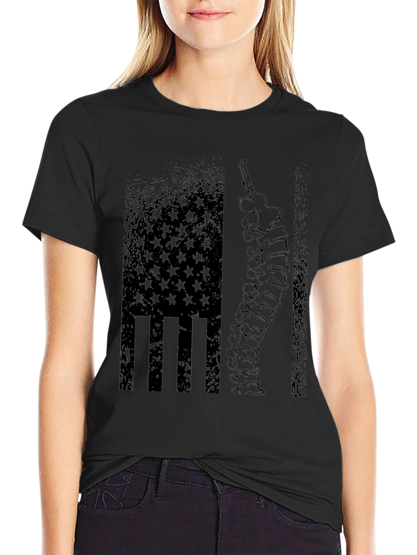 Chiropractor American Flag Spine T-Shirt