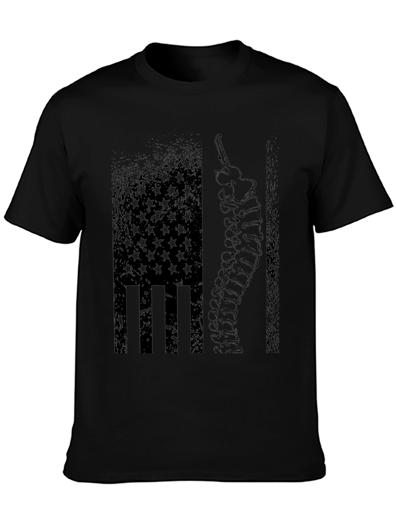 Chiropractor American Flag Spine T-Shirt