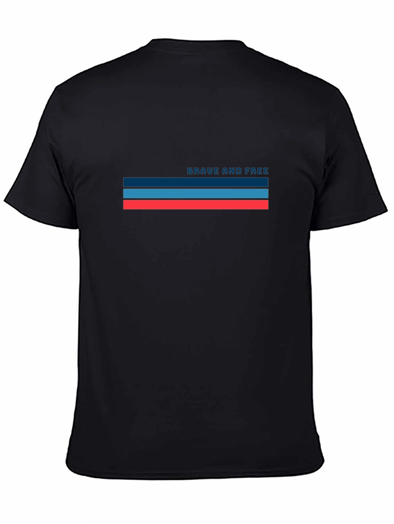 Brave and Free Graphic Tee - Stylish Black T-Shirt