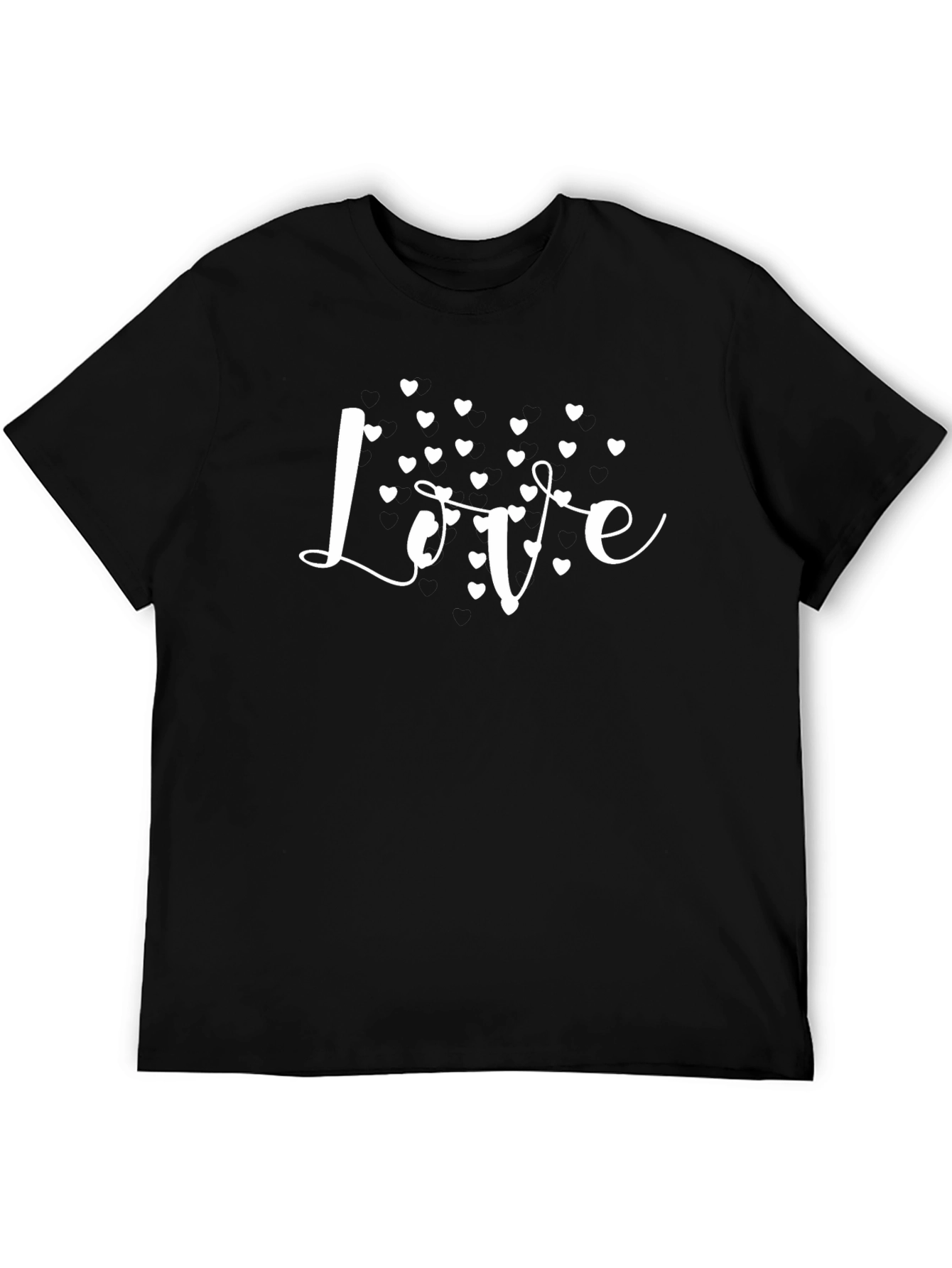 Love Heart Graphic Tee - Trendy Casual Black T-Shirt