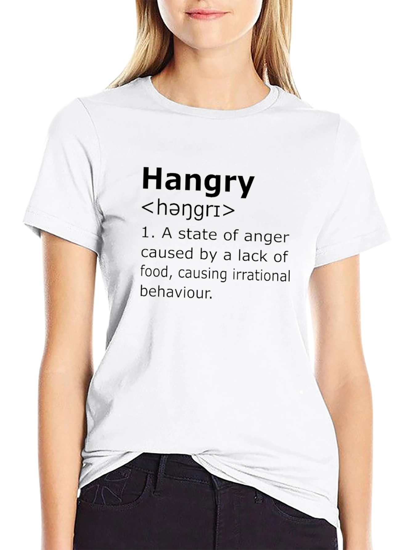 Hangry Definition Black T-Shirt