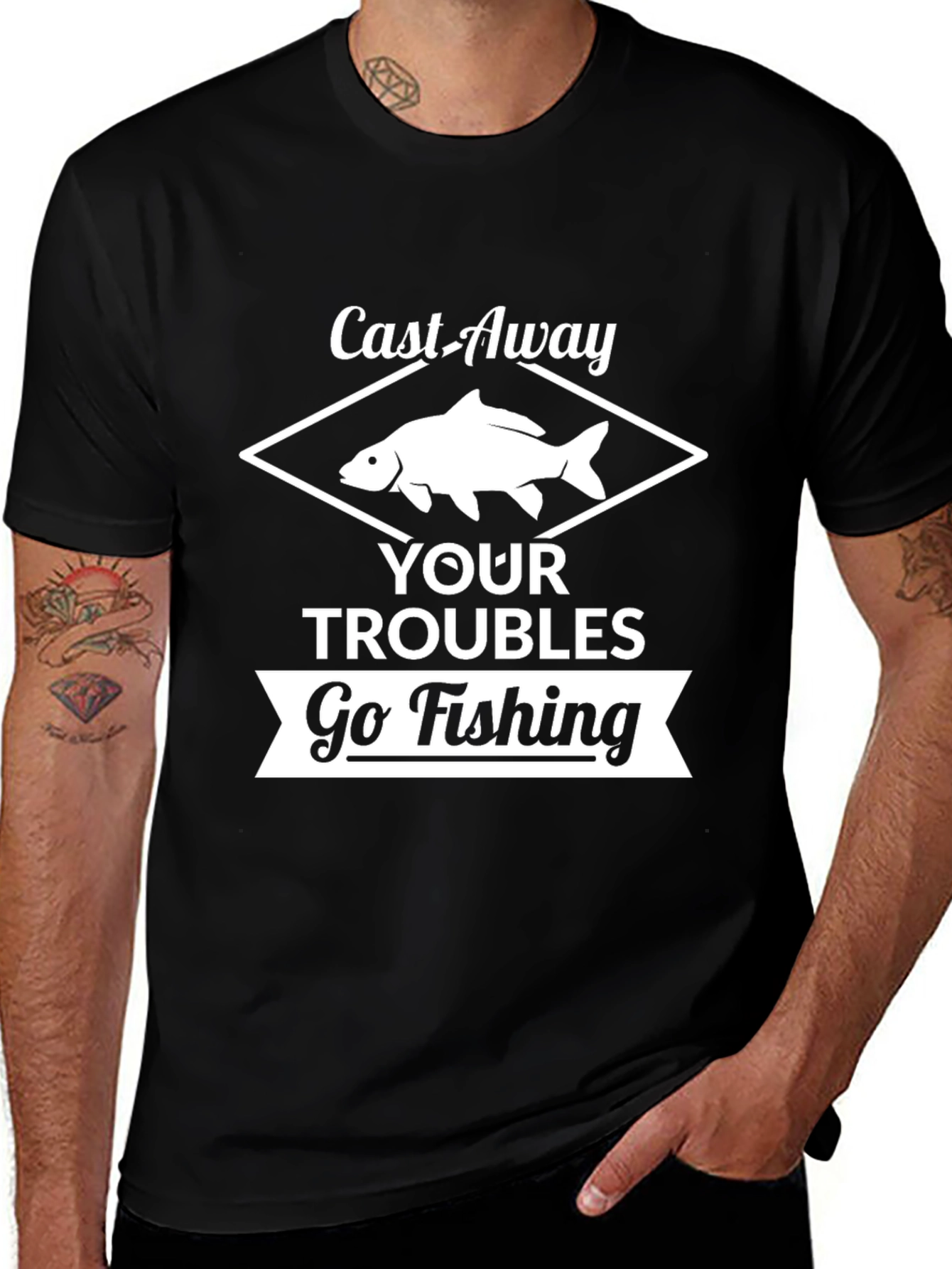 Cast Away Your Troubles Fishing T-Shirt