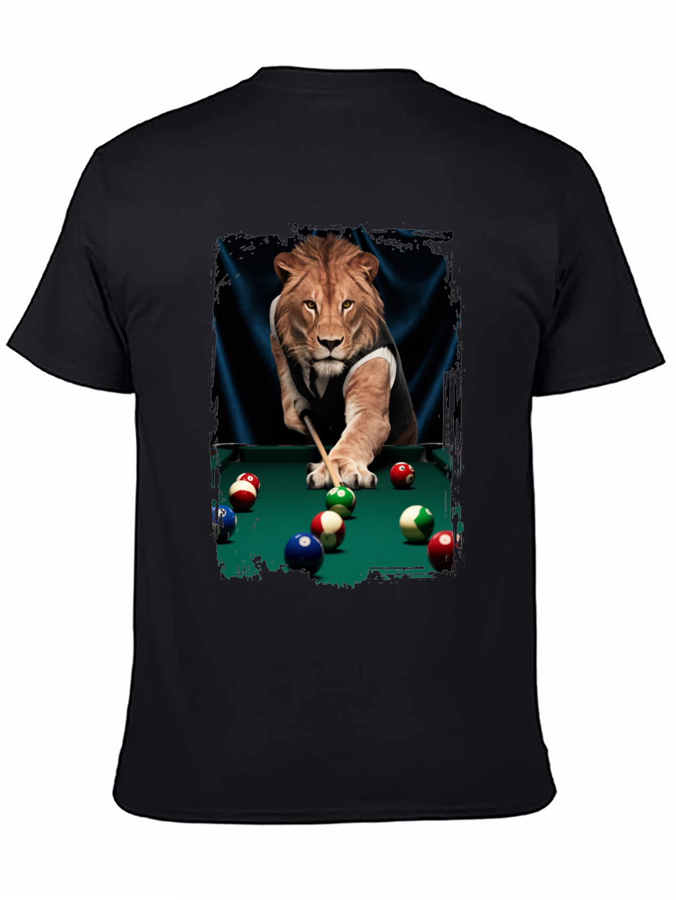 Lion Playing Pool Graphic Tee