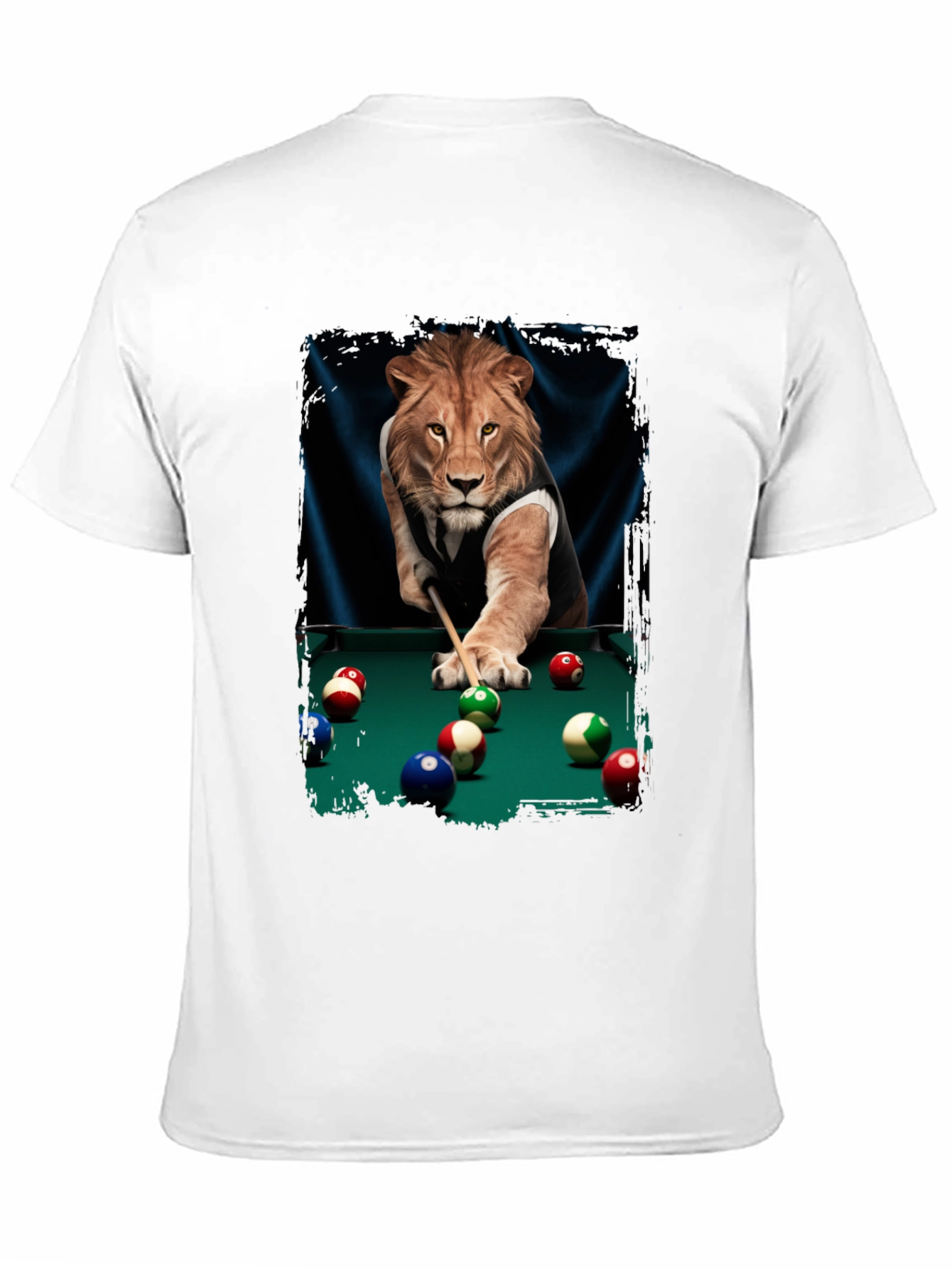 Lion Playing Pool Graphic Tee