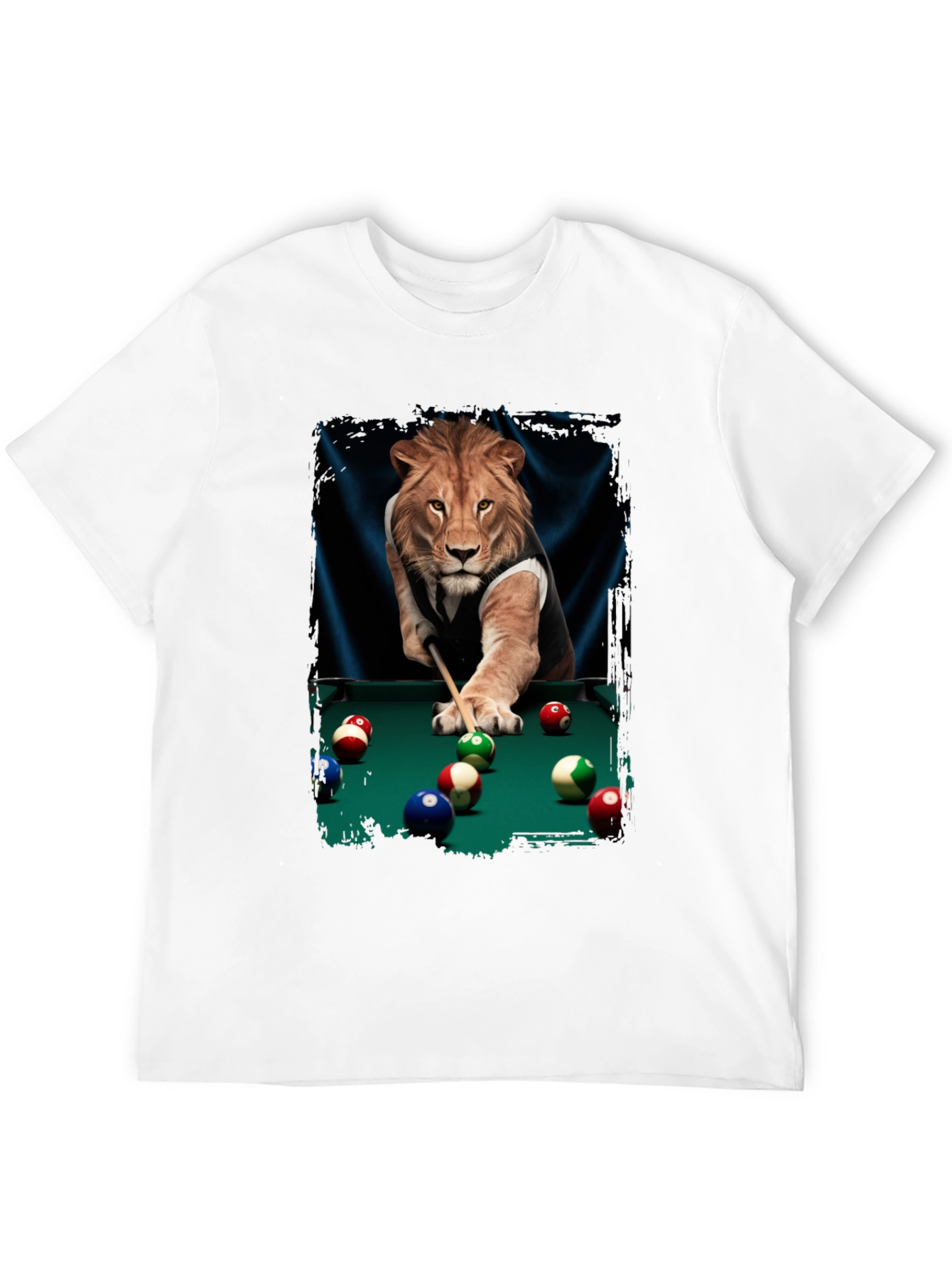 Lion Playing Pool Graphic Tee