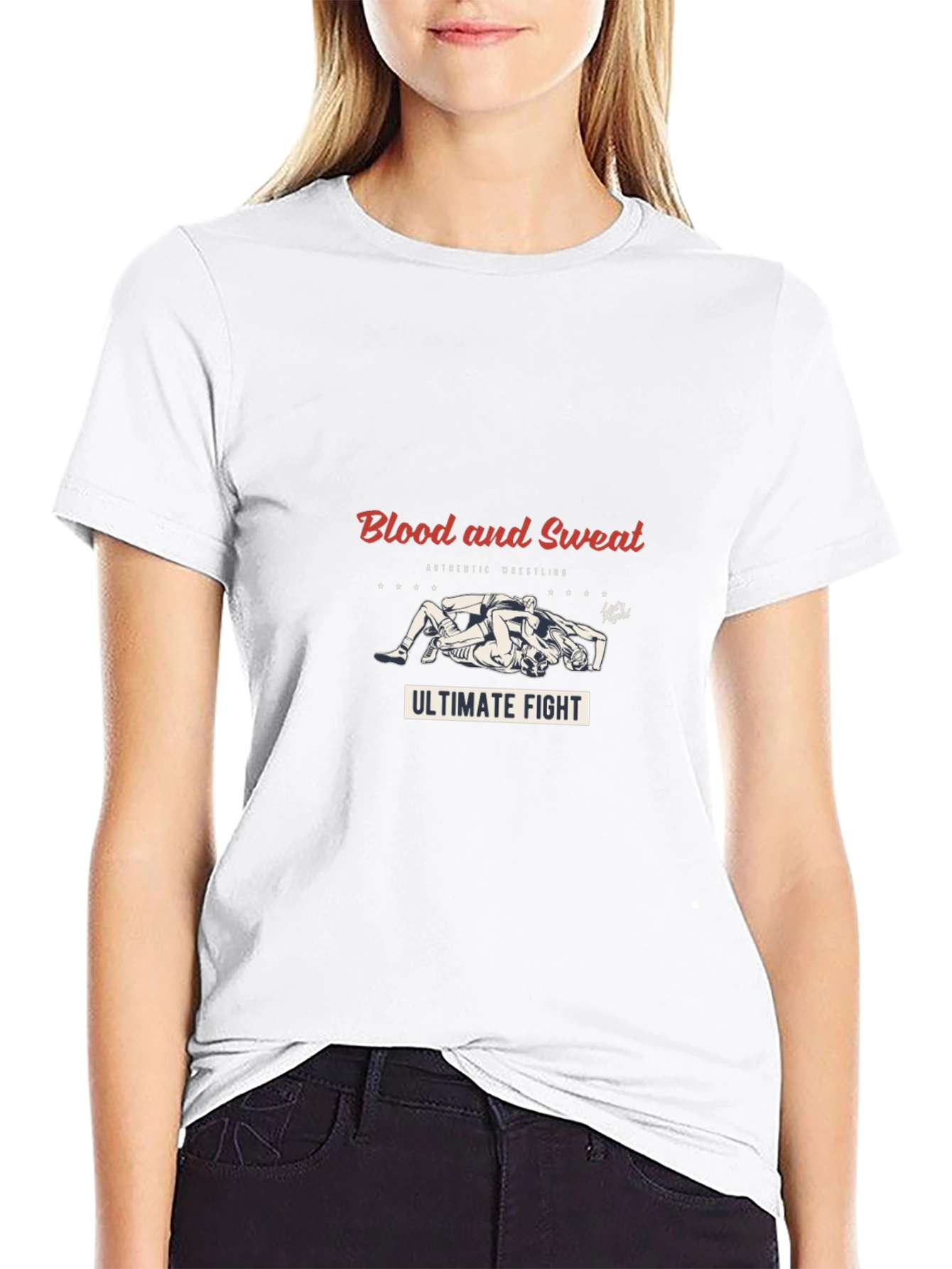 Blood and Sweat Wrestling Graphic Tee