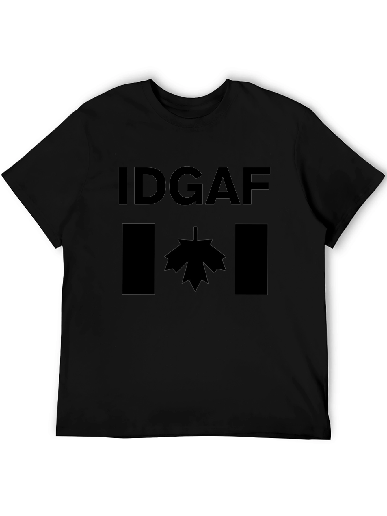 IDGAF Canada Flag Graphic T-Shirt - Black