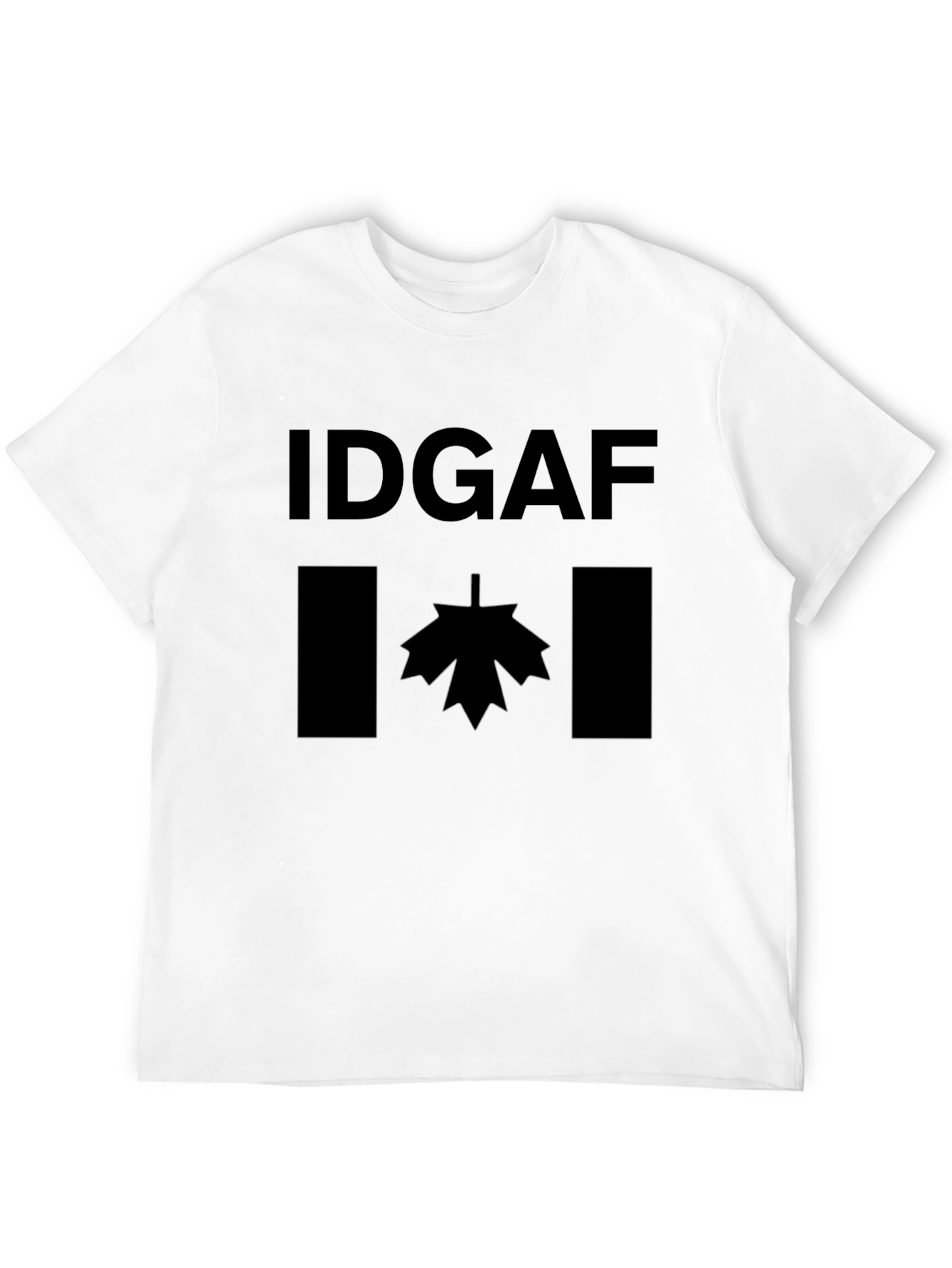 IDGAF Canada Flag Graphic T-Shirt - Black