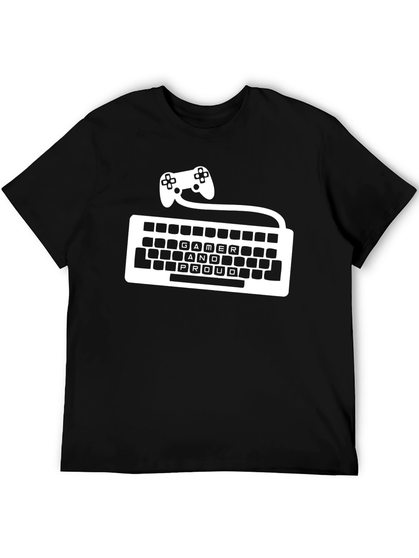 Gamer Proud T-Shirt - Keyboard & Controller Design