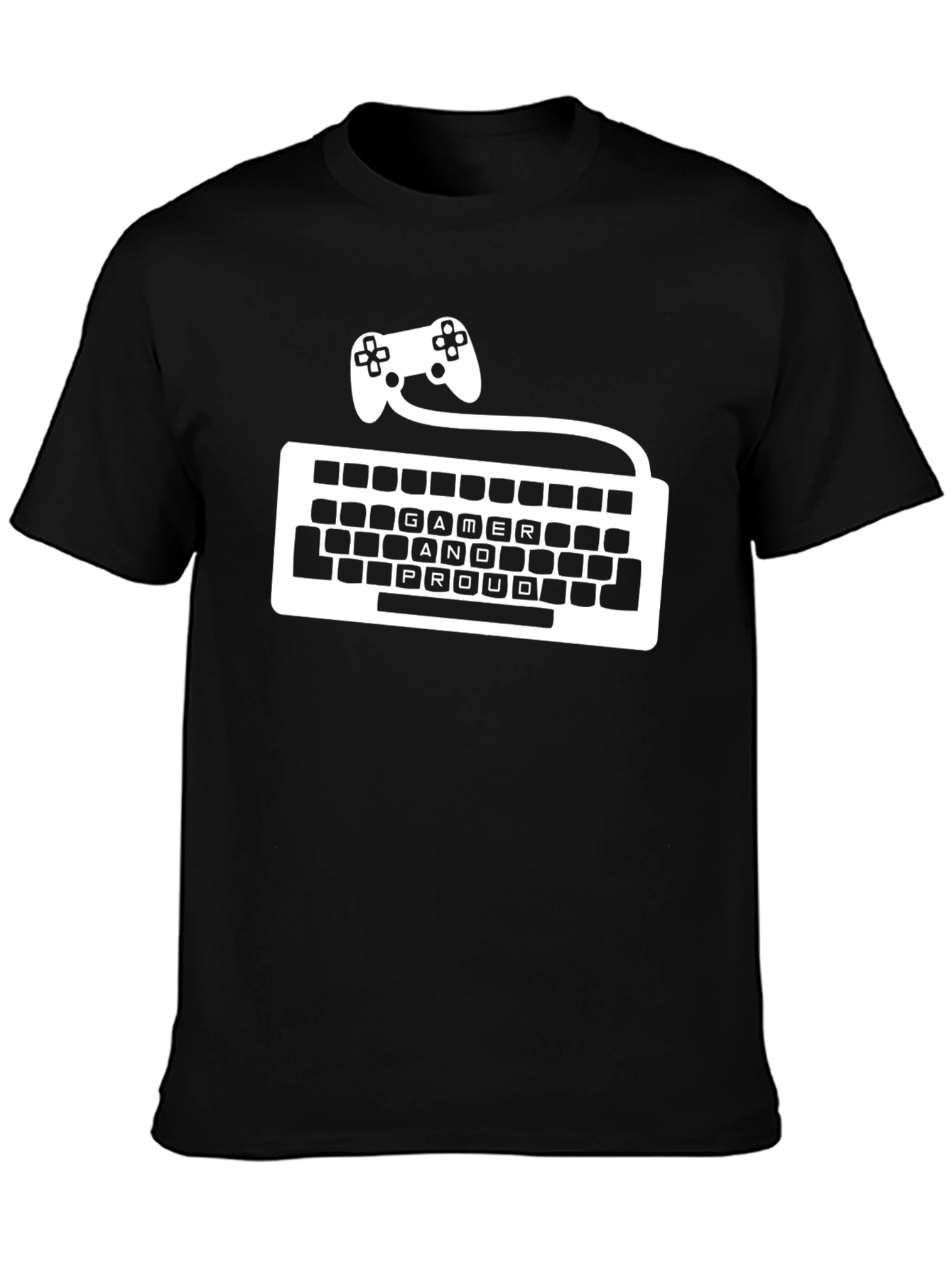 Gamer Proud T-Shirt - Keyboard & Controller Design