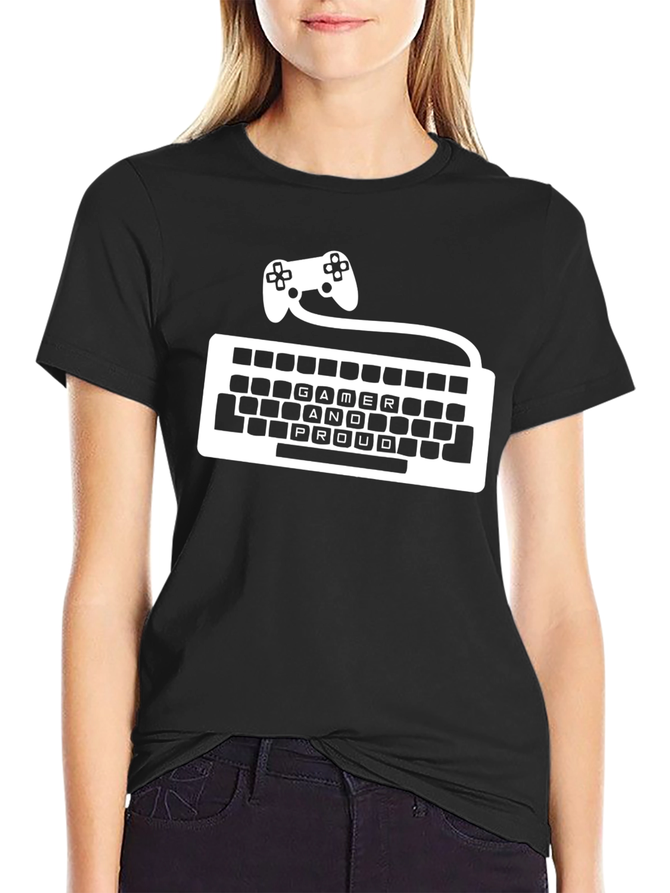 Gamer Proud T-Shirt - Keyboard & Controller Design