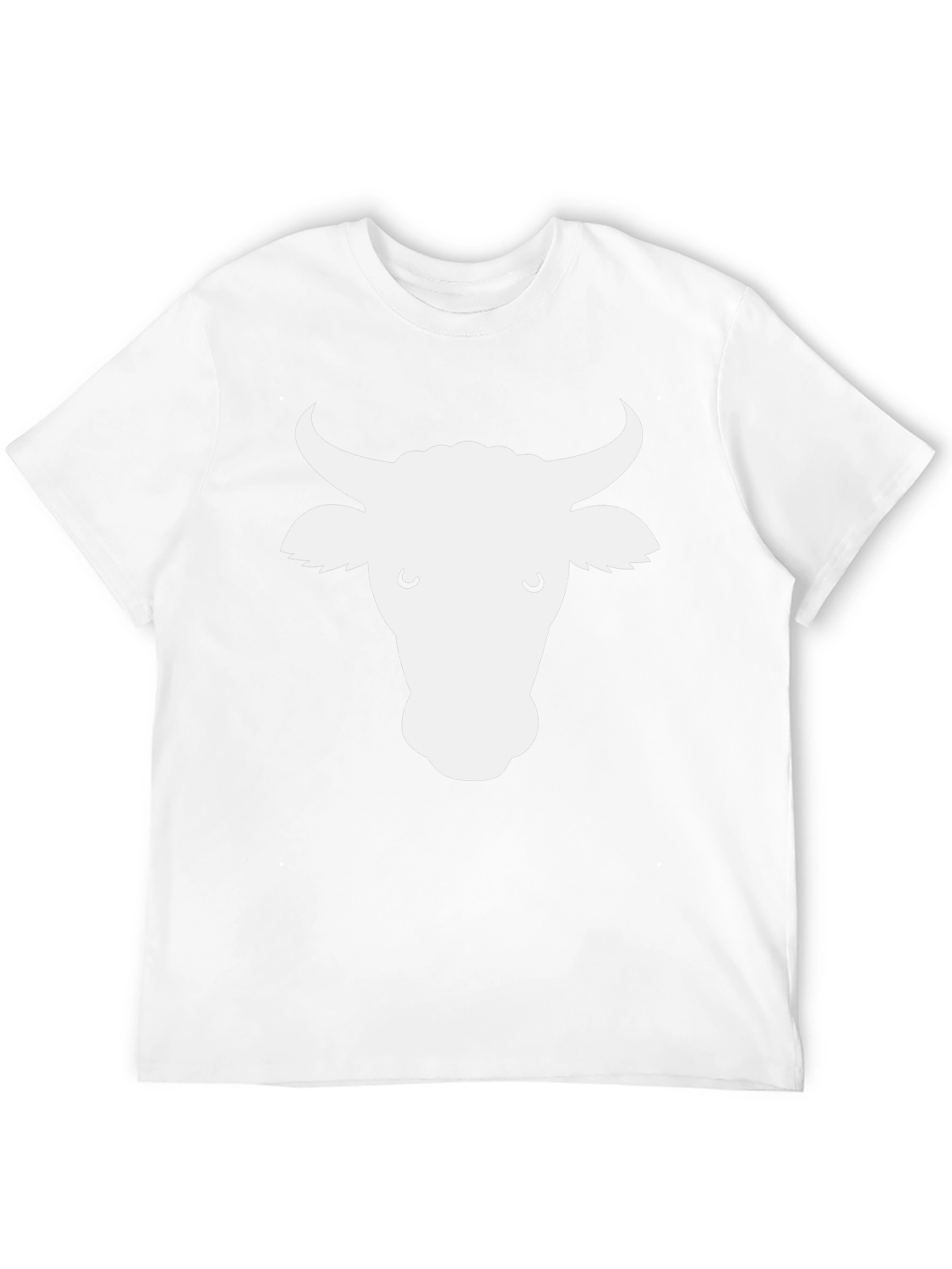Cow Face Graphic Tee - Black Cotton T-Shirt