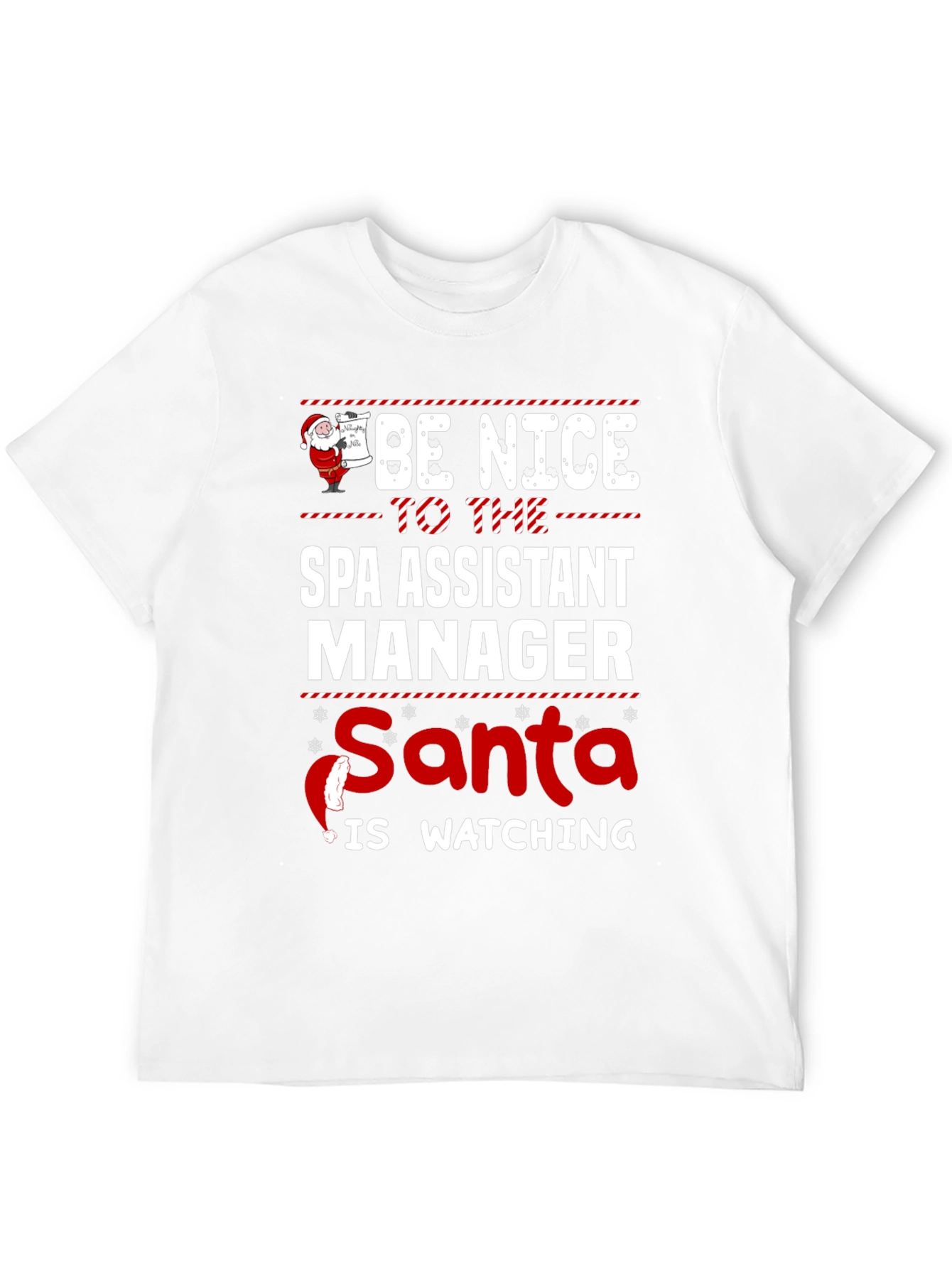 Funny Santa Spa Assistant Manager Christmas T-Shirt