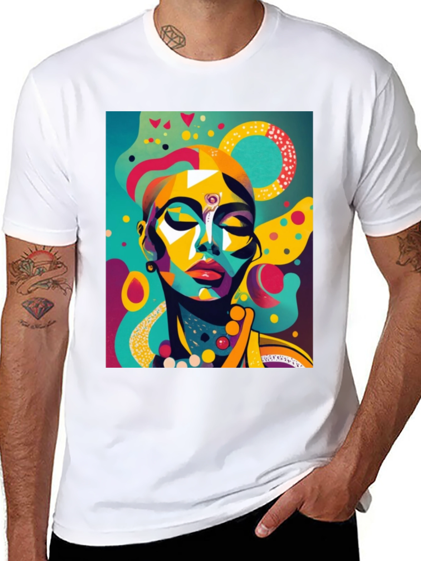Abstract Art Print Tee - Modern Graphic T-Shirt
