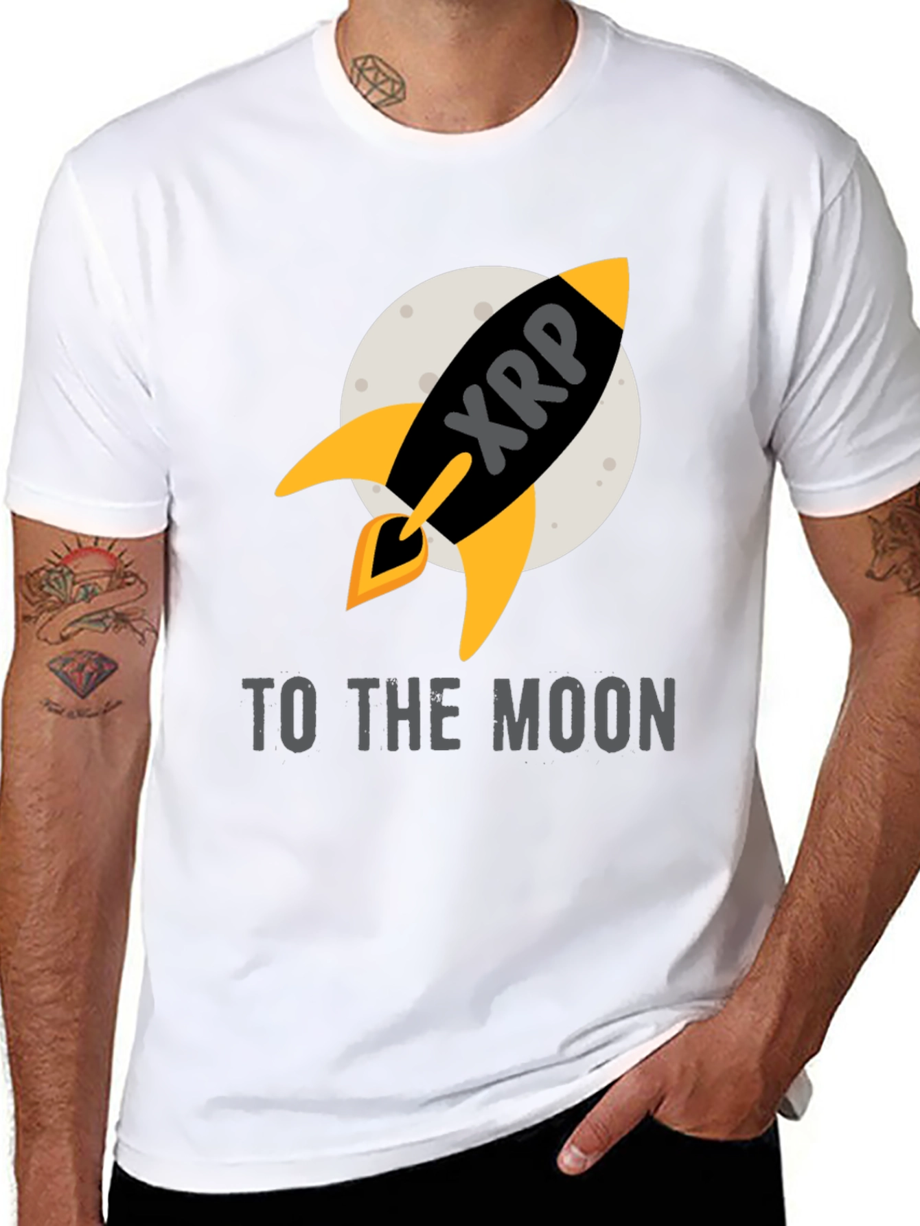 XRP Rocket to the Moon T-Shirt