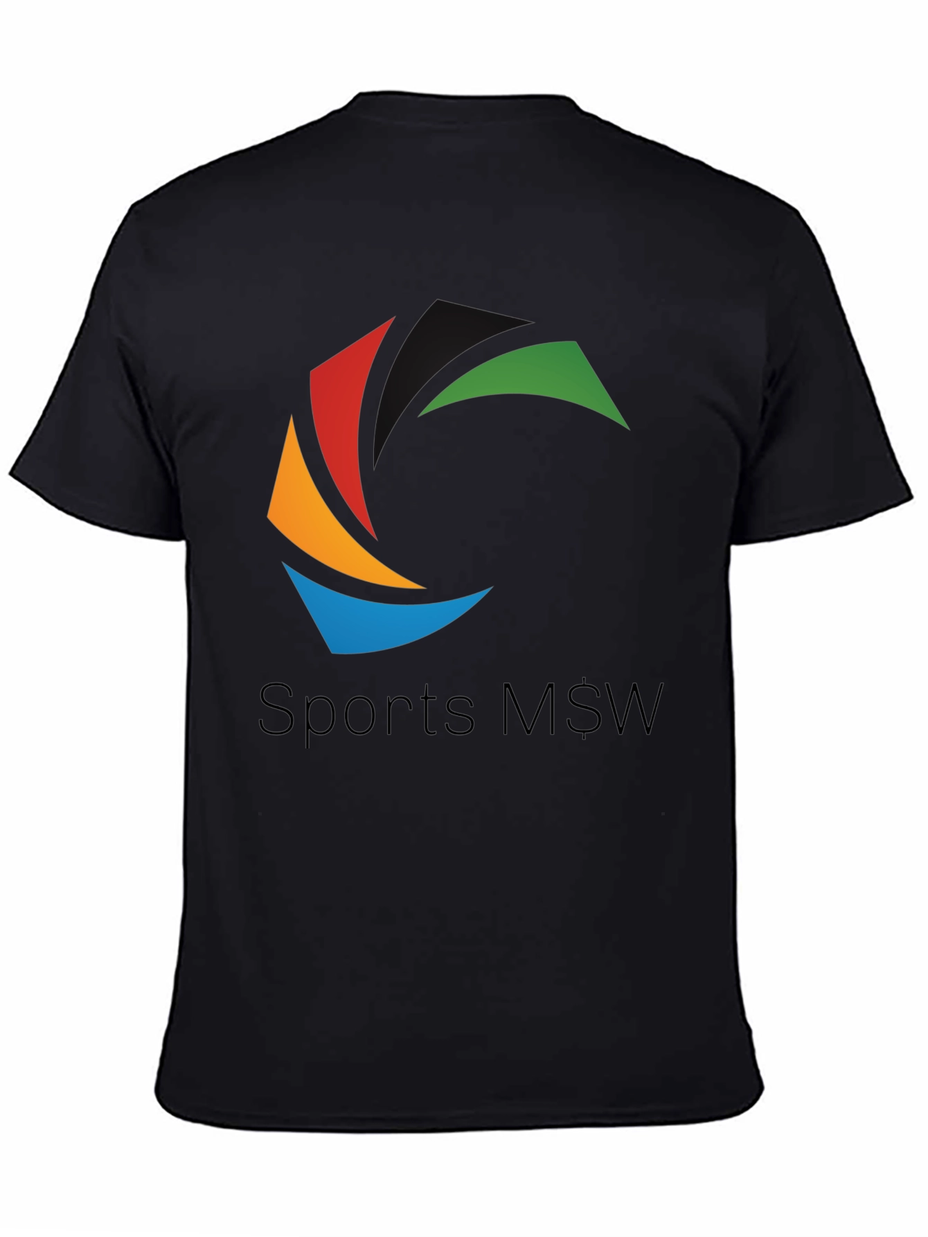 Sports M$W Black T-Shirt